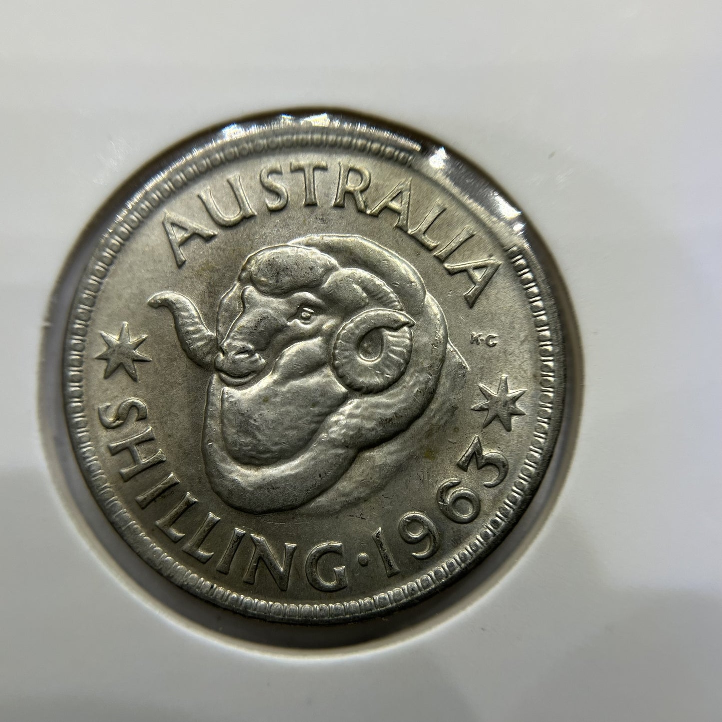 1963 Shilling Error Coin - Clipped Planchet Rim Bite - Silver Elizabeth II