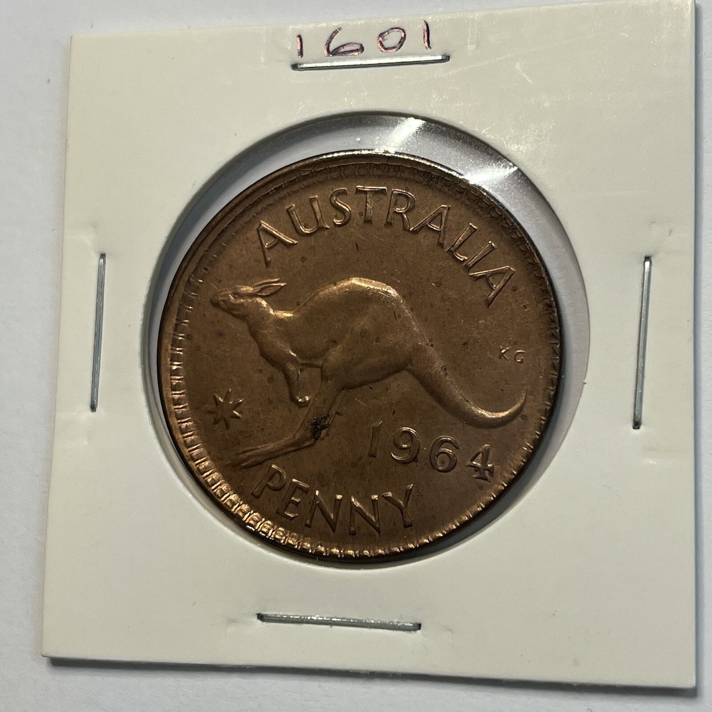 1964 Penny Coin - Struck Out of Collar Misstrike Error Lip - Scarce Predecimal