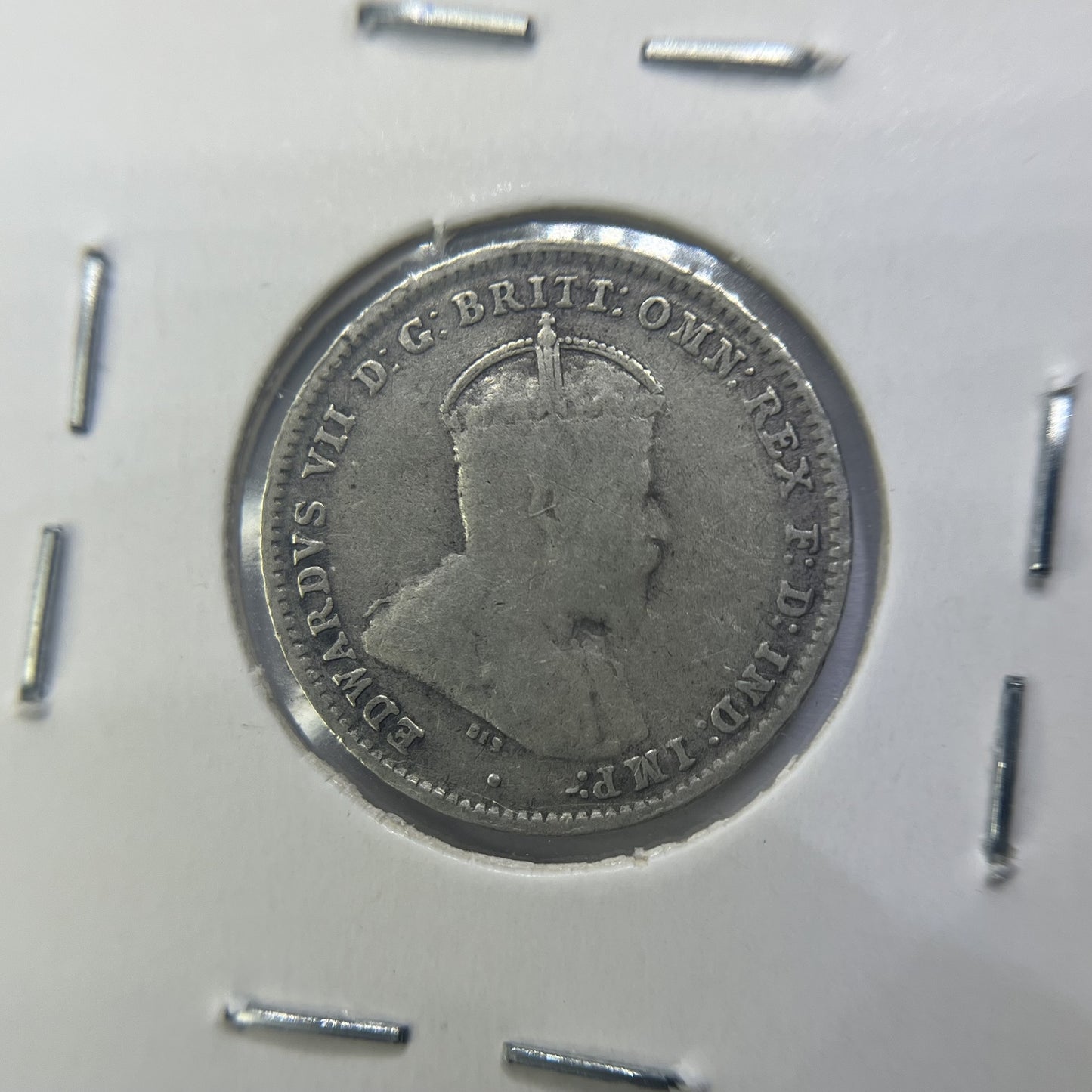 1910 Threepence Coin - Fine - Edward VII Silver Predecimal First Year