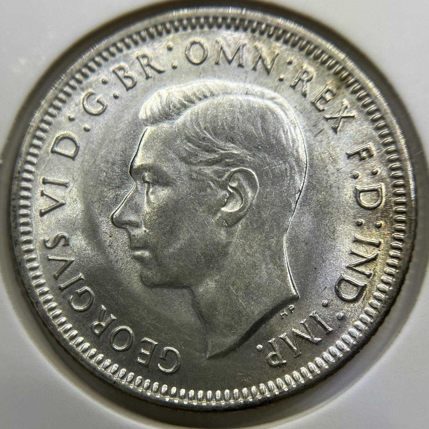 1942 Shilling Coin - Choice Uncirculated Lustre - CV$200 George VI Silver