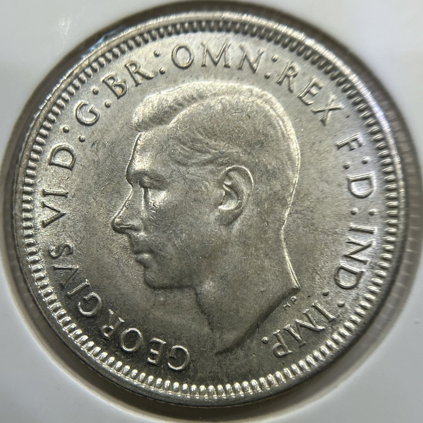 1943 s Shilling Coin - Uncirculated Lustre - George V Silver Predecimal