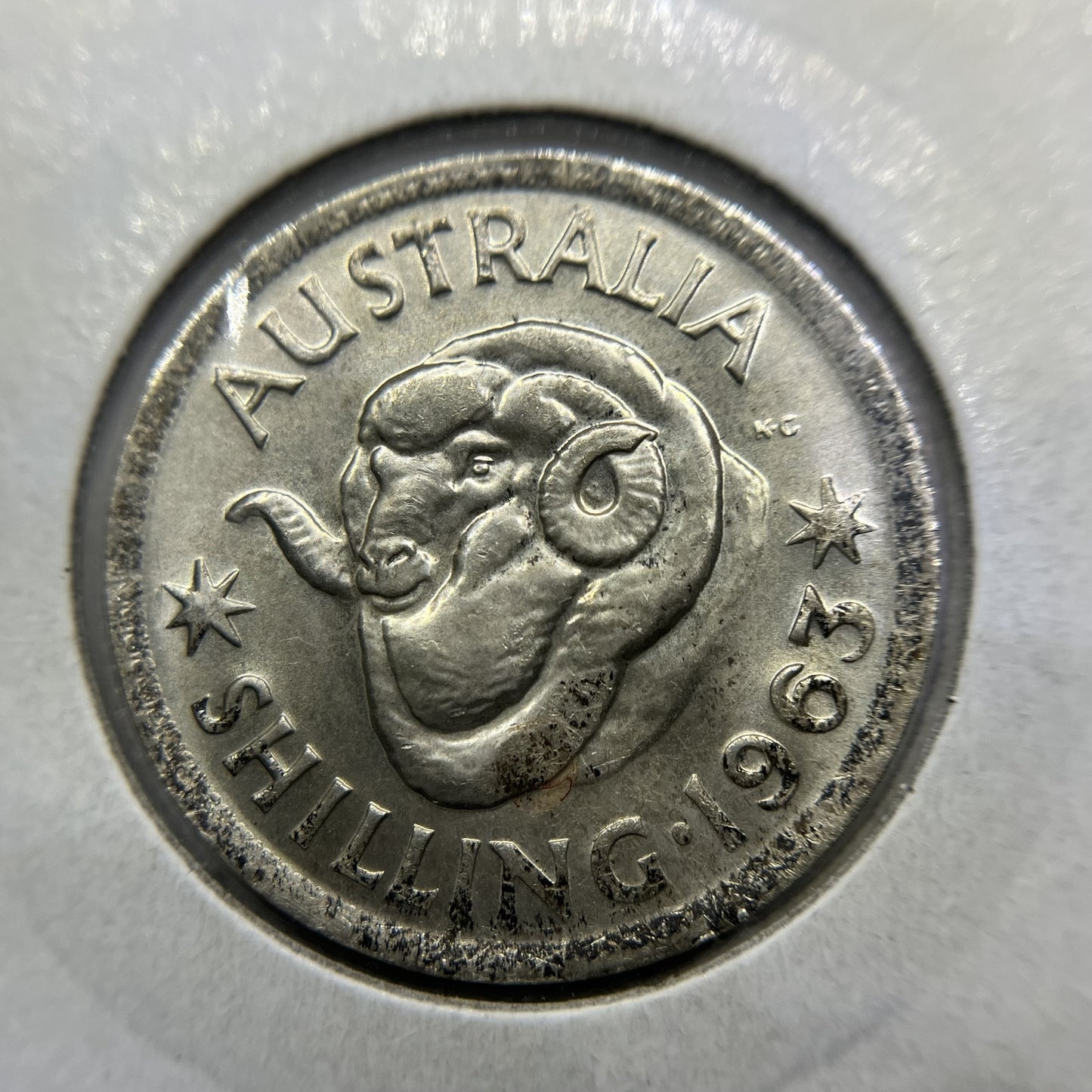 1963 Shilling Error Coin - Unusual Wide Rim - Elizabeth II Silver