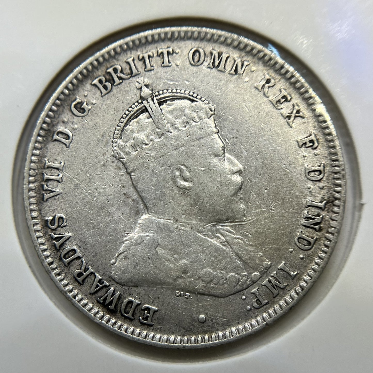 1910 Shilling Coin - good Very Fine - Edward VII Silver First Year