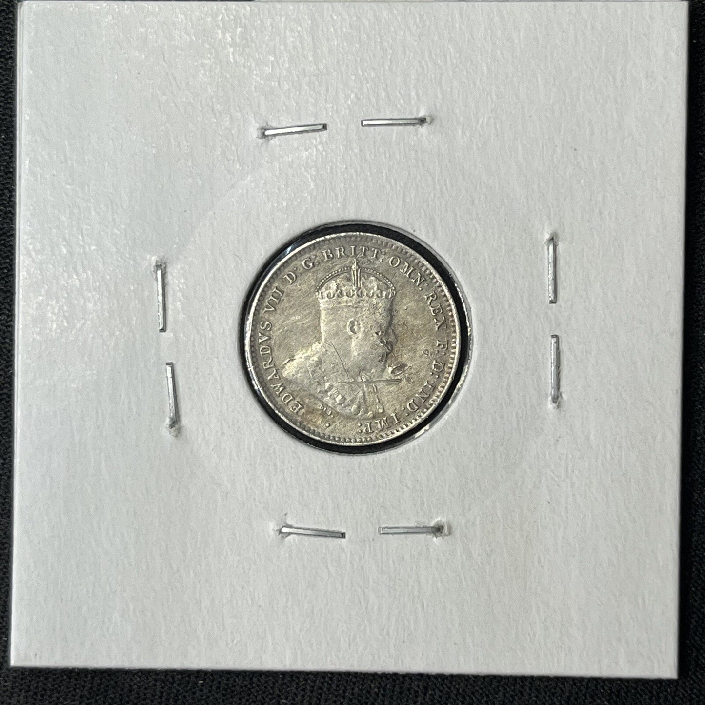 1910 Threepence Coin - g Very Fine Scratch - Edward VII Silver Predecimal