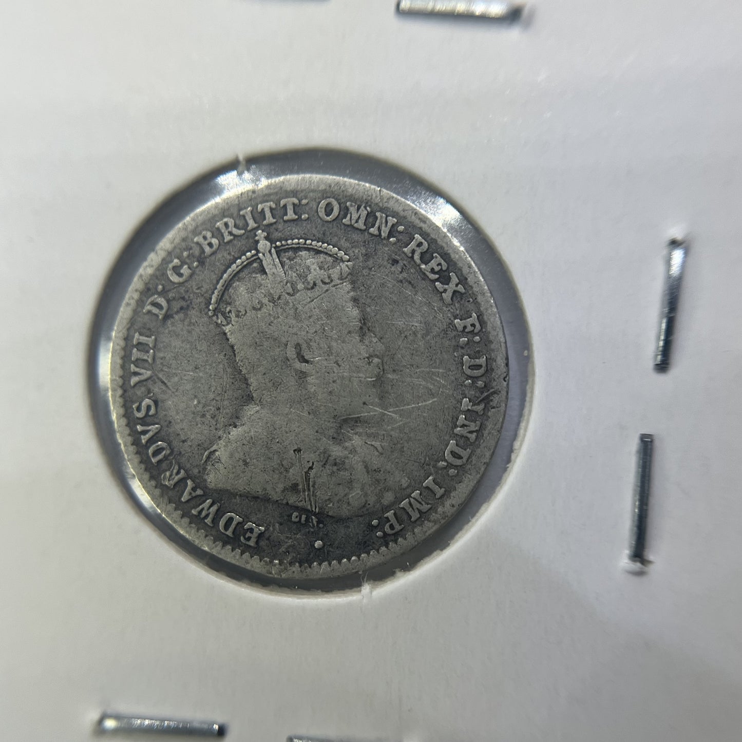 1910 Threepence Coin - Very Fine - Edward VII Silver Predecimal First Year