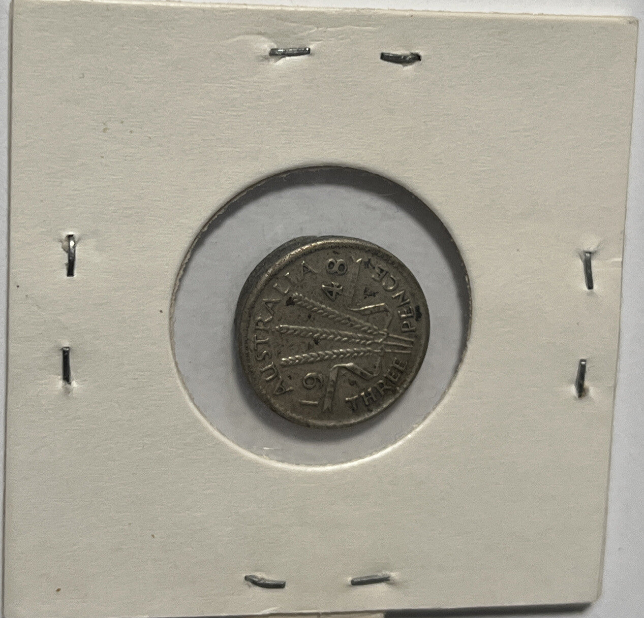 1948 Threepence Error Coin - Mis-strike Large Lip RARE - Silver Predecimal