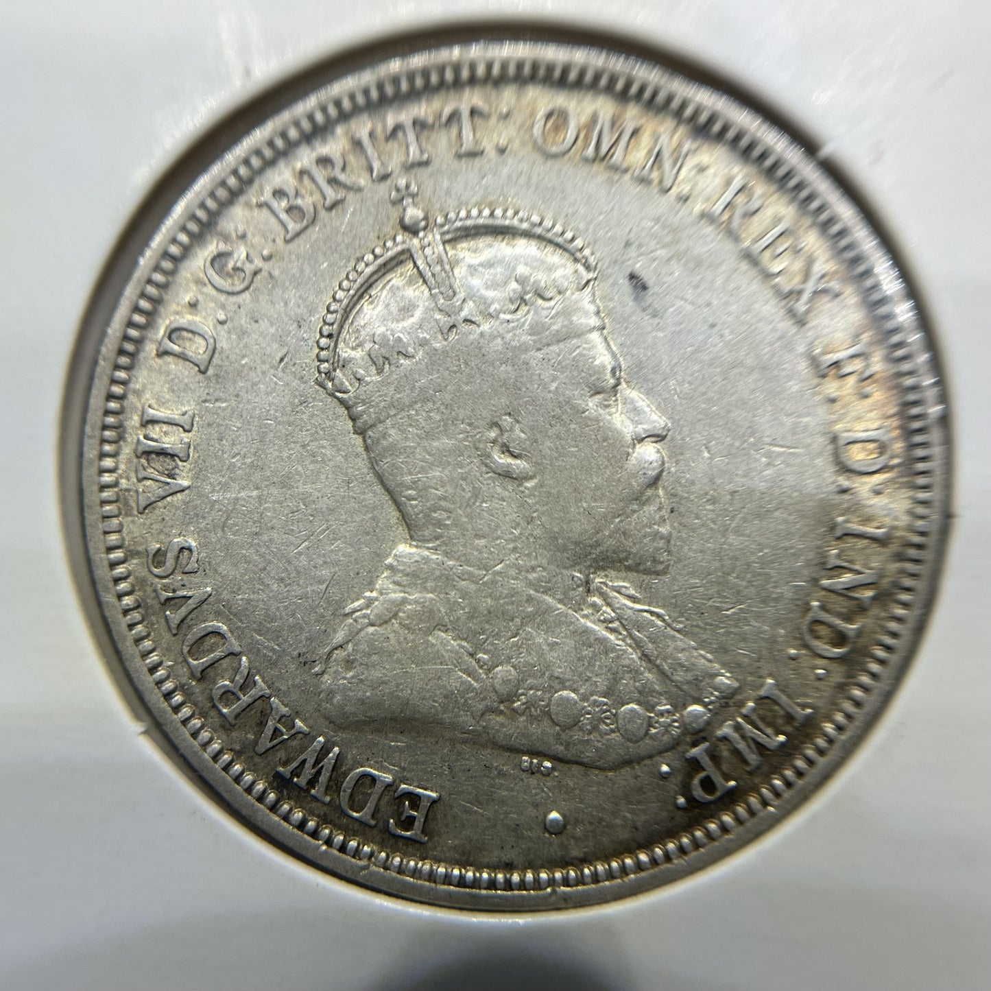 1910 Florin Coin - Very Fine - Edward VII Silver Predecimal First Year of Issue