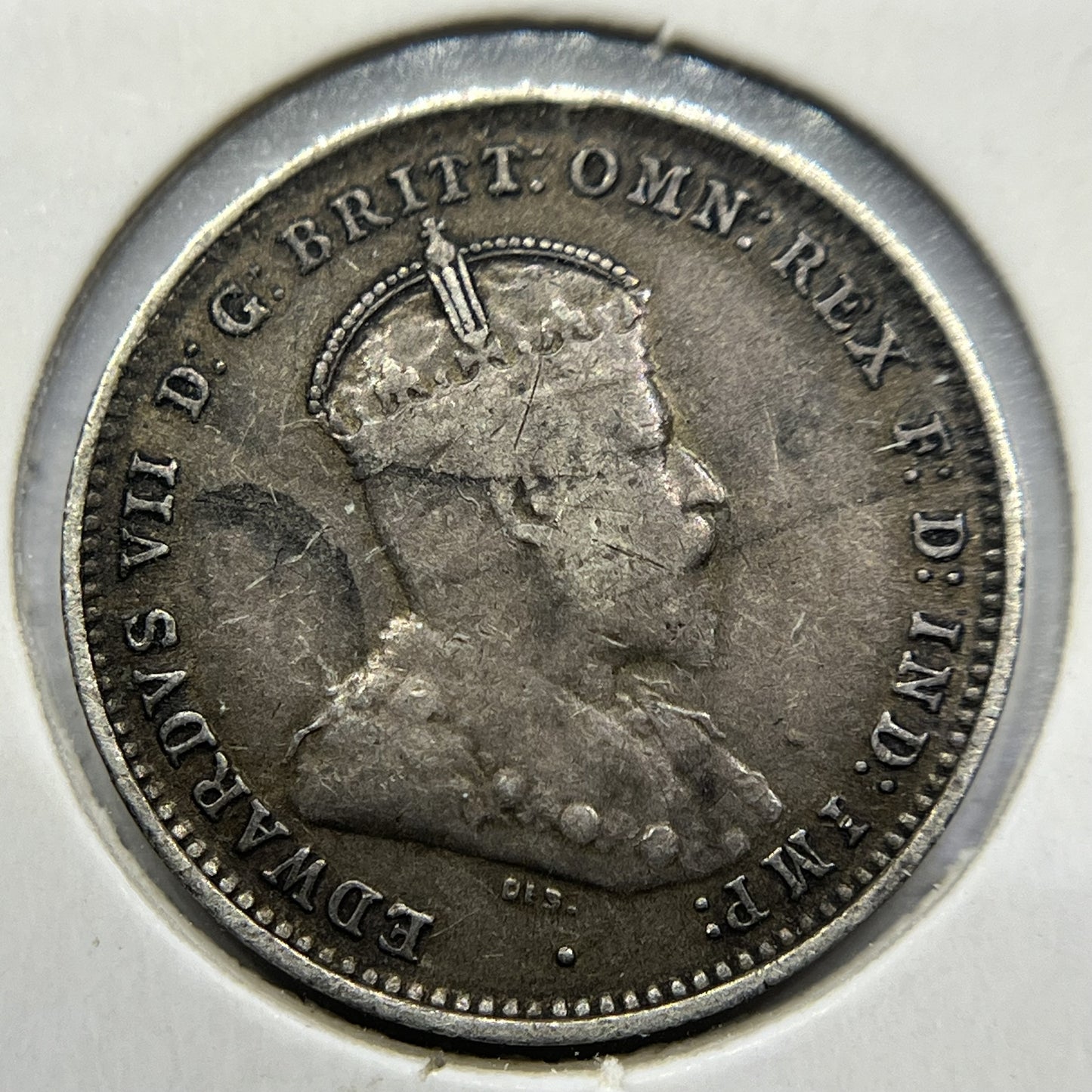 1910 Threepence Coin - Very Fine - Edward VII Silver Predecimal