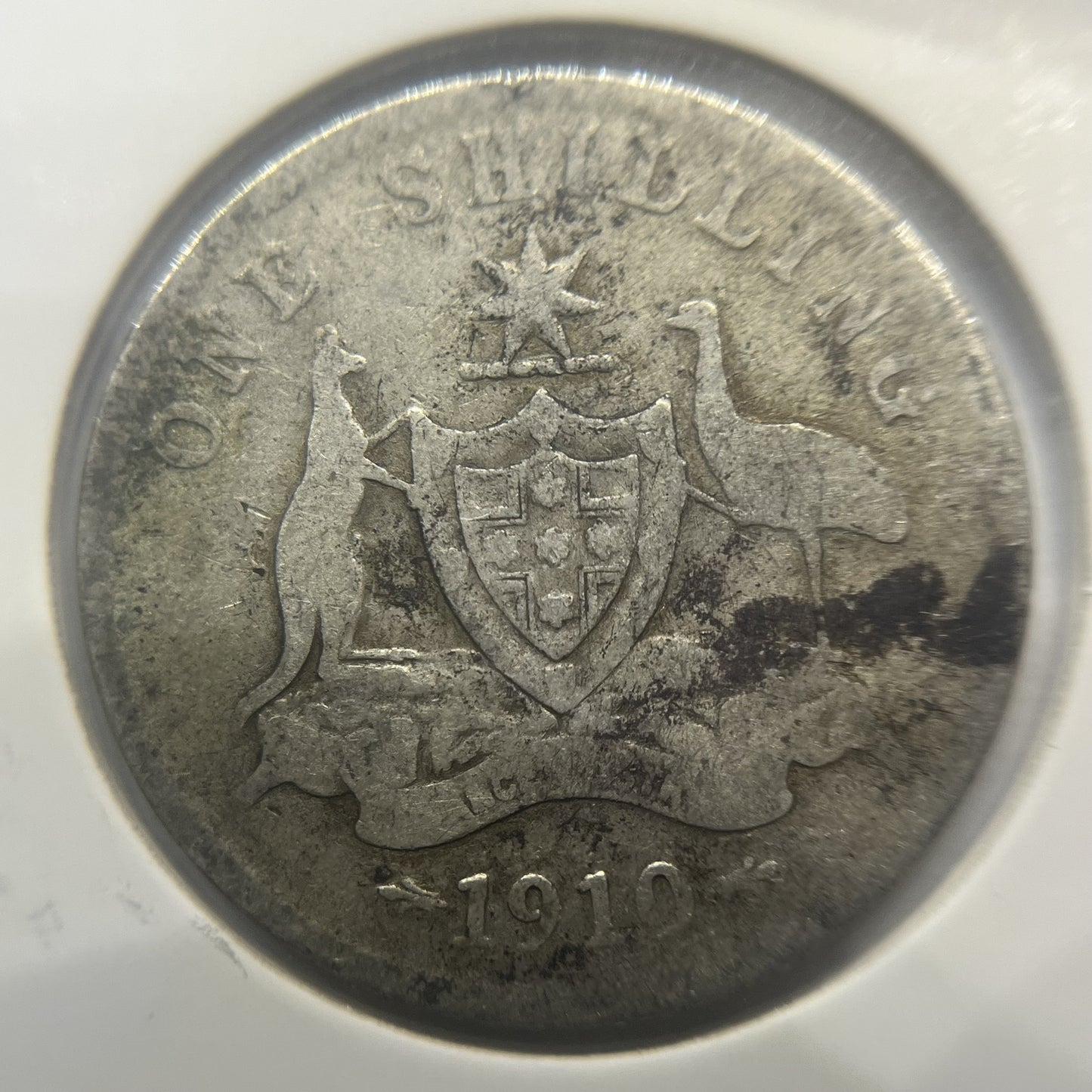 1910 Shilling Coin - Very Good - Edward VII Silver Predecimal First Year Issue