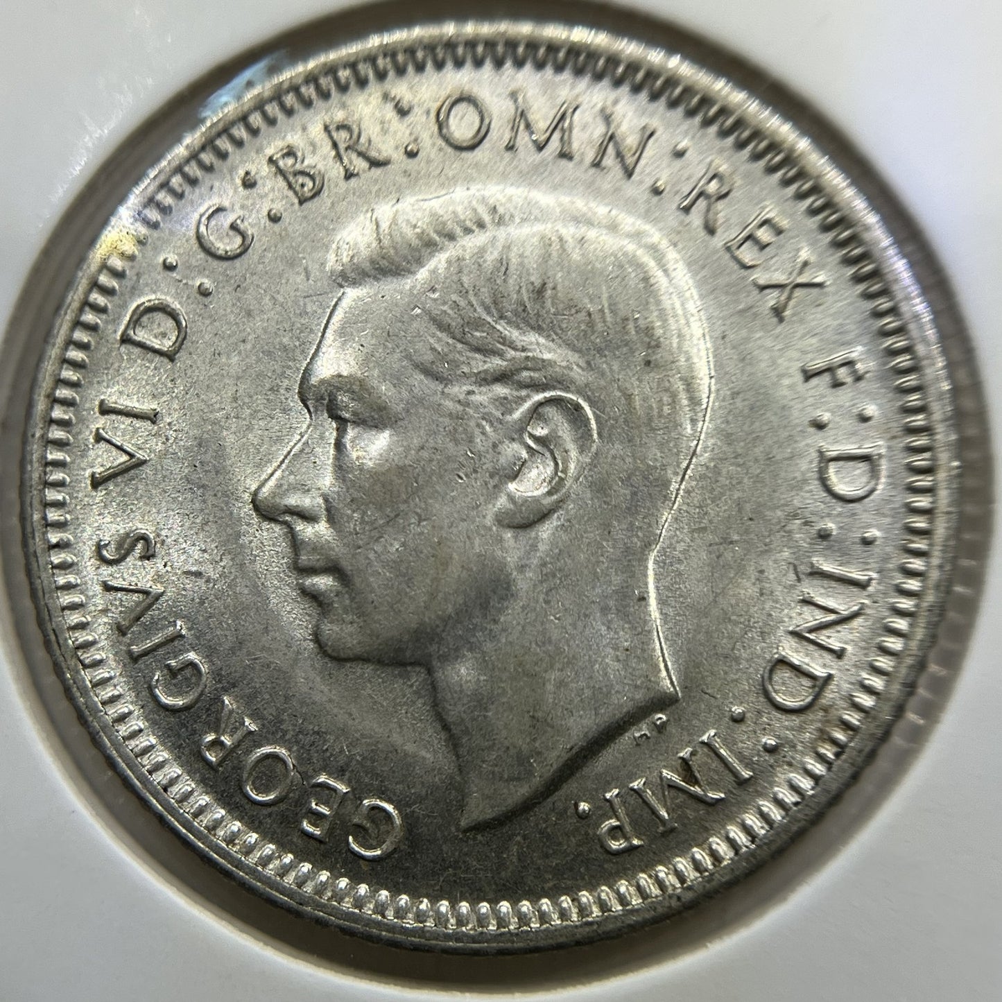 1943 s Shilling Coin - Uncirculated Lustre - George V Silver Predecimal