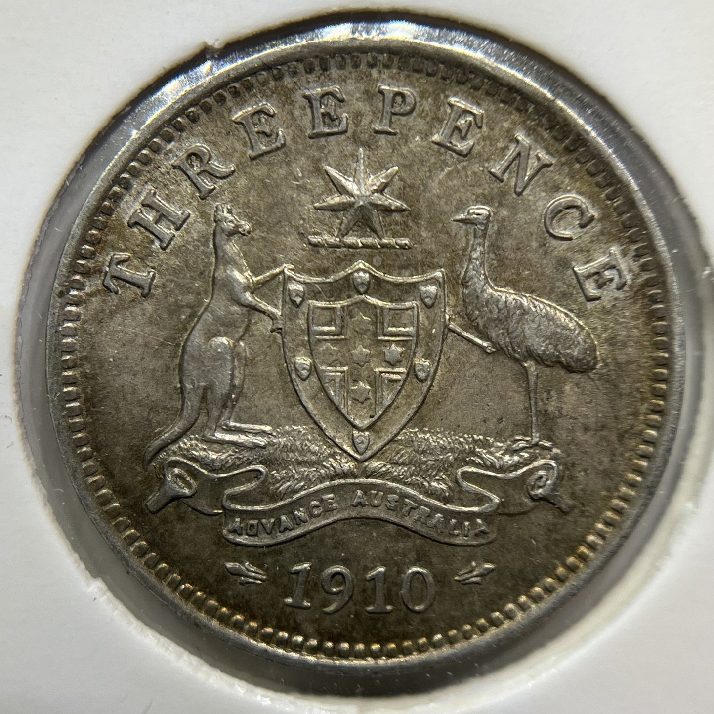 1910 Threepence Coin - Extremely Fine - Silver Edward VI