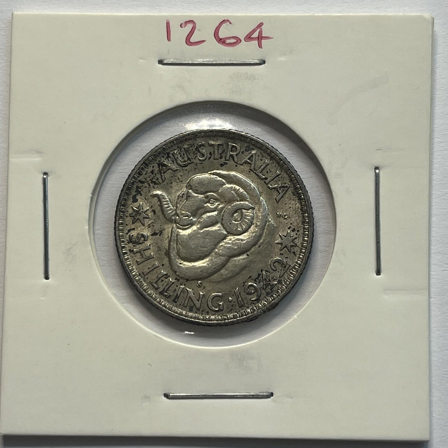 1942 s Shilling Coin - Uncirculated - George VI Silver Predecimal