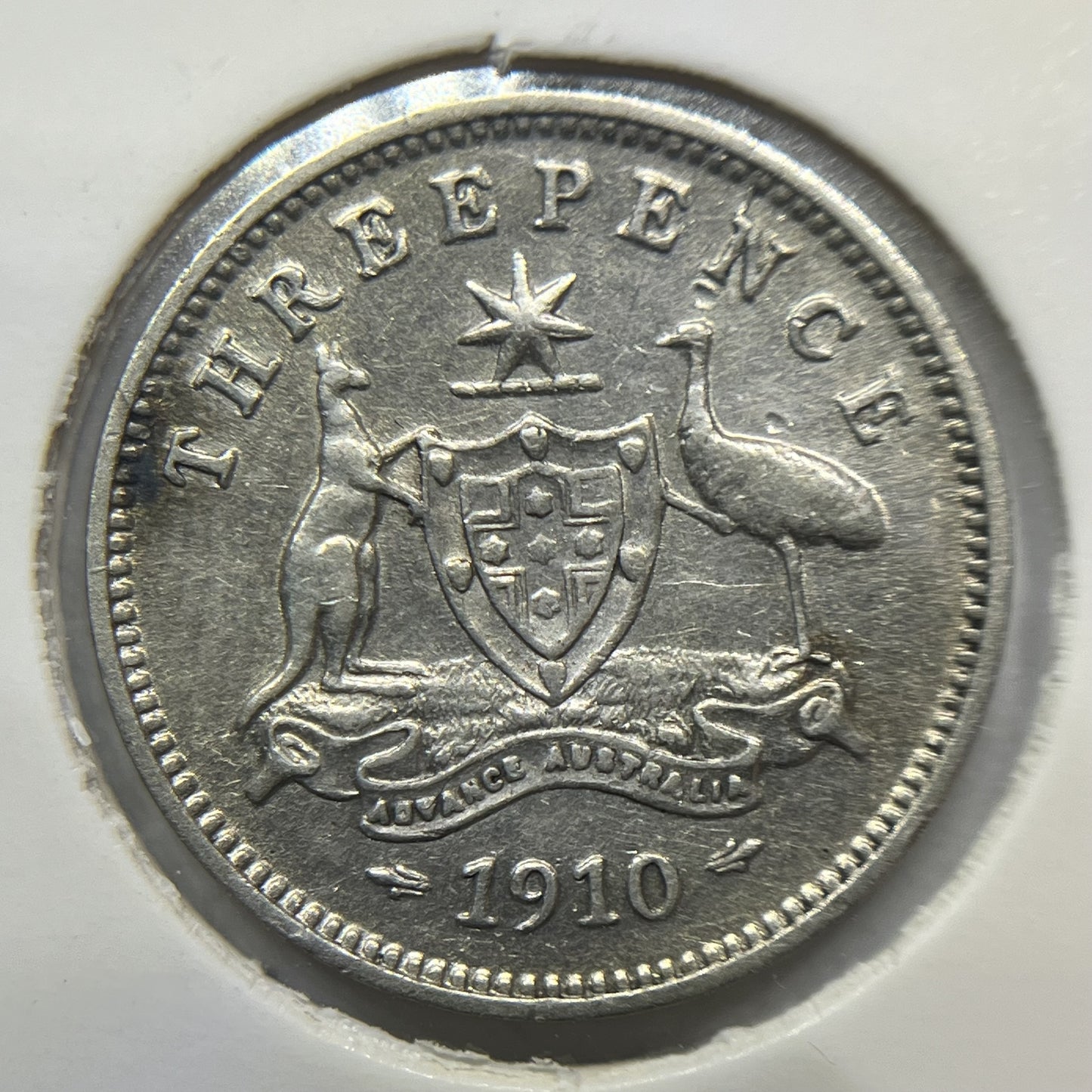 1910 Threepence Coin - Very Fine - Silver Predecimal Edward VII