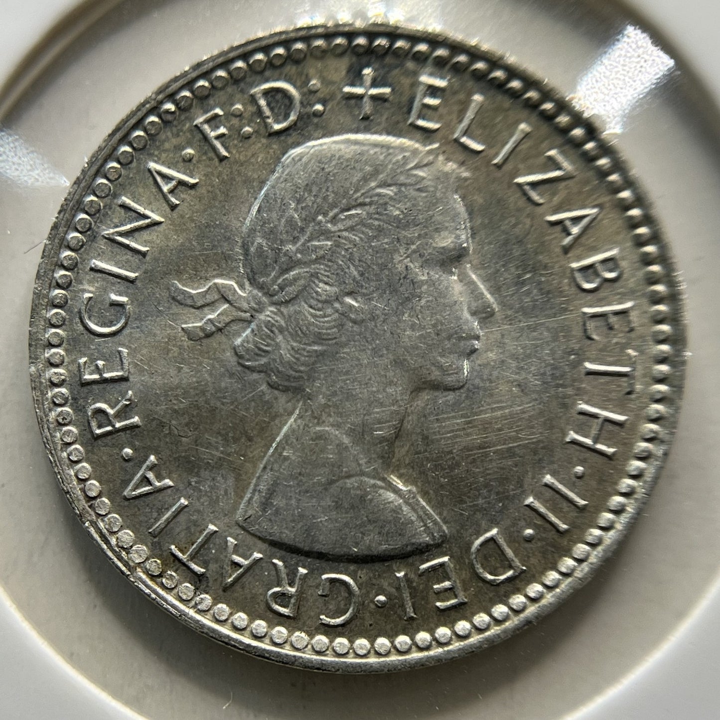 1963 Sixpence Error Coin - Planchet Peal on Emu Uncirculated - Silver Australia