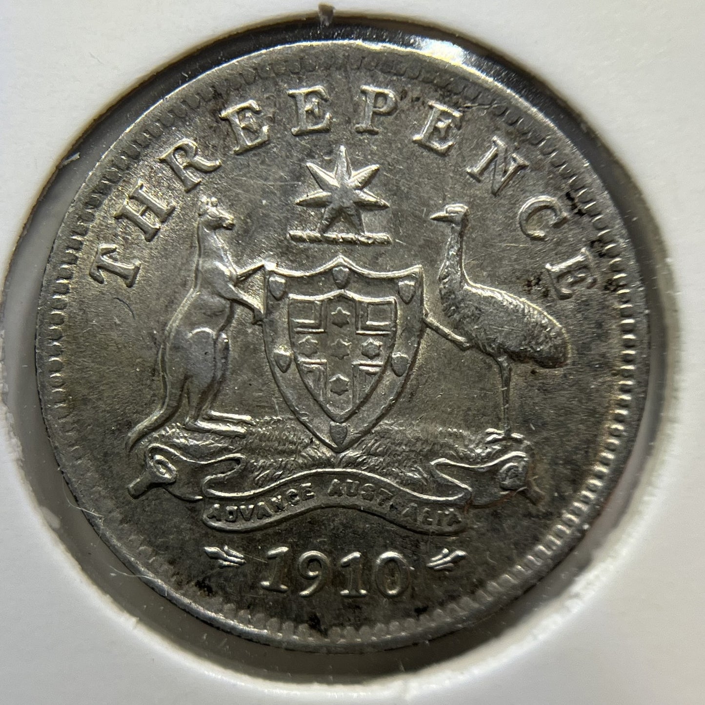 1910 Threepence Coin - Extremely Fine - Silver Edward VI