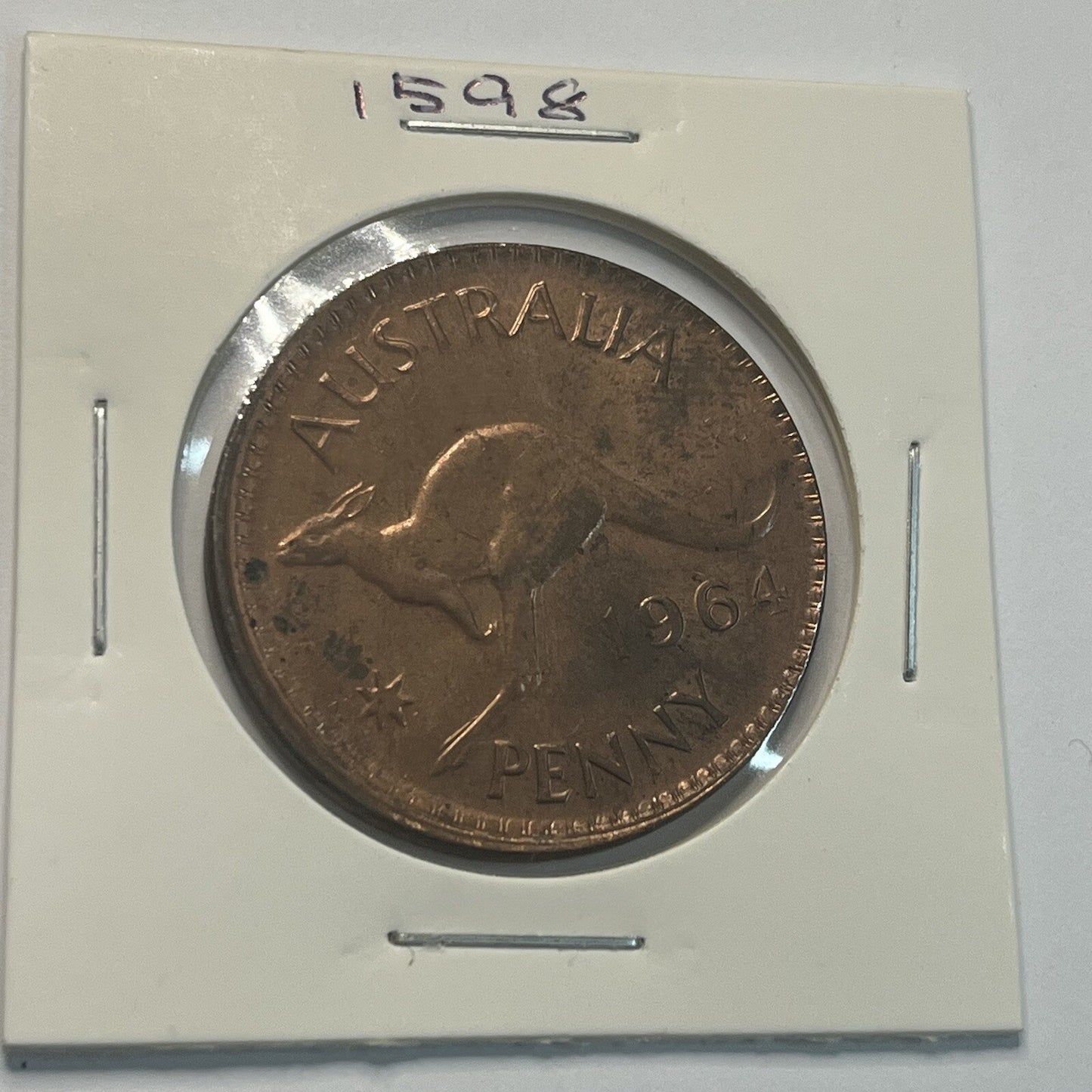 1964 Penny Coin - Struck Out of Collar Misstrike Error Lip - Scarce Predecimal