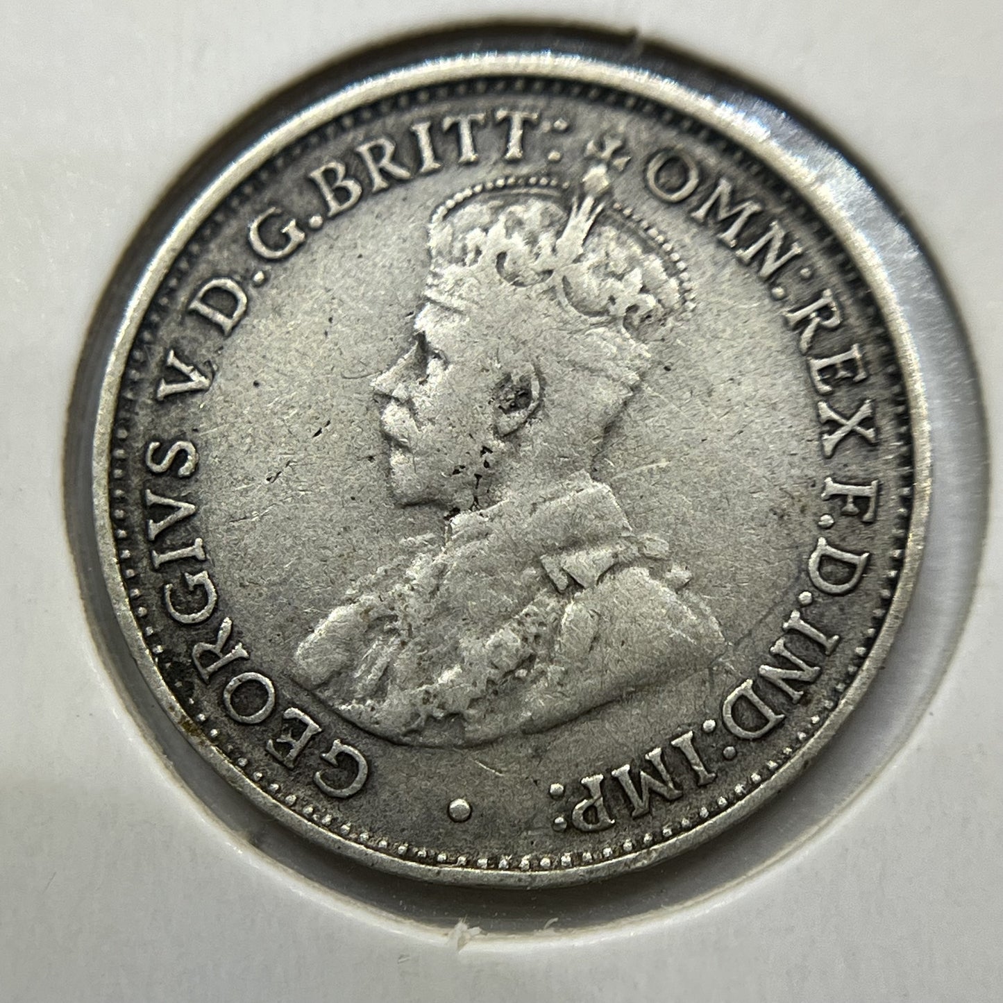 1934/33 Threepence Error Coin - Very Good - George V Overdate Scarce Silver