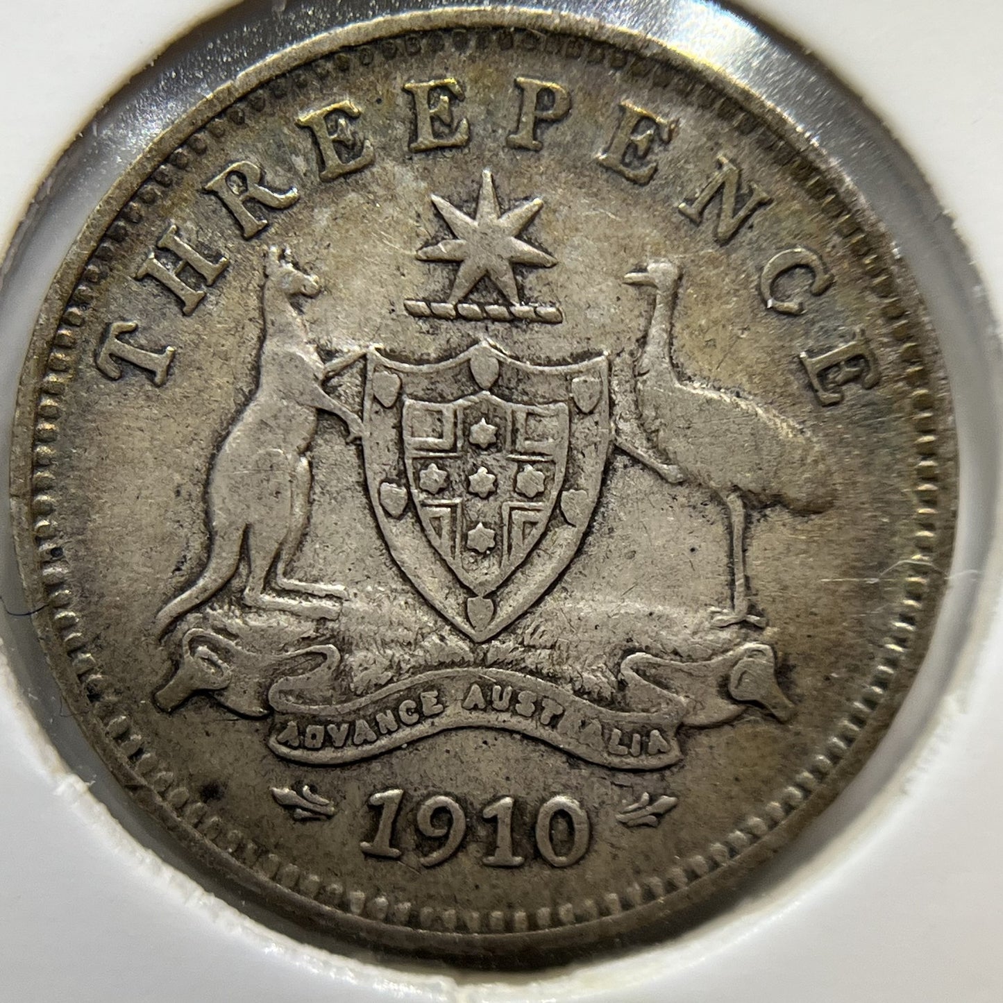 1910 Threepence Coin - Very Fine - Silver Edward VI First Year of Issue
