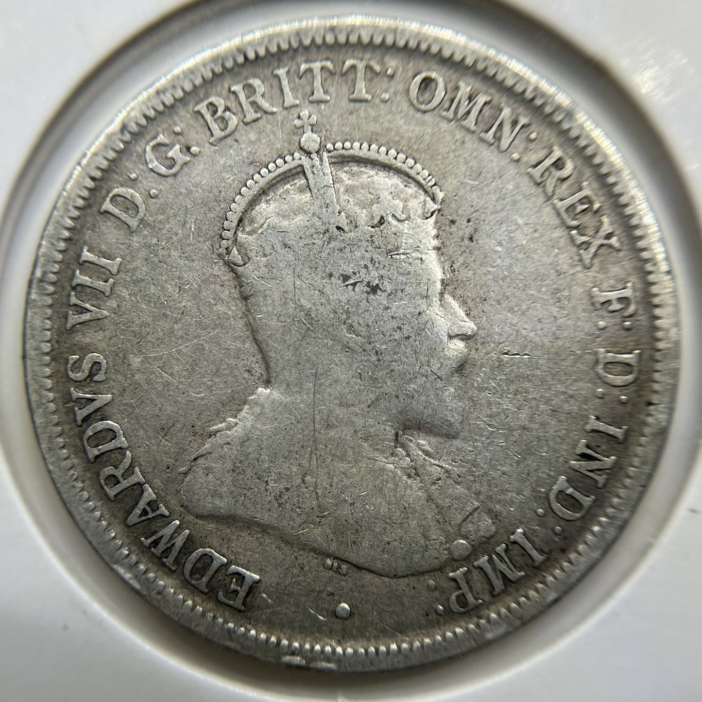 1910 Florin Coin - almost Fine - Edward VII Silver First Year of Issue