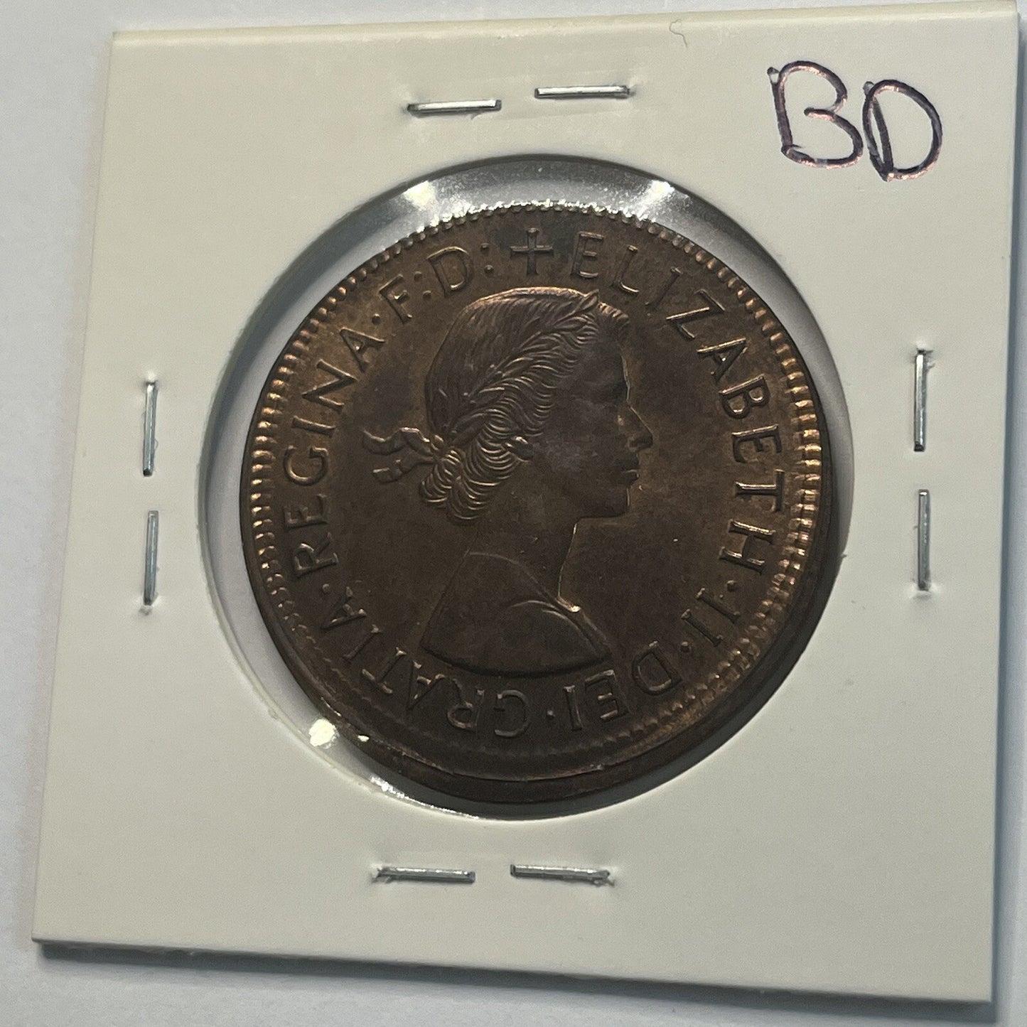 1964 Penny Coin - Struck Out of Collar Misstrike Error Lip - Scarce Predecimal
