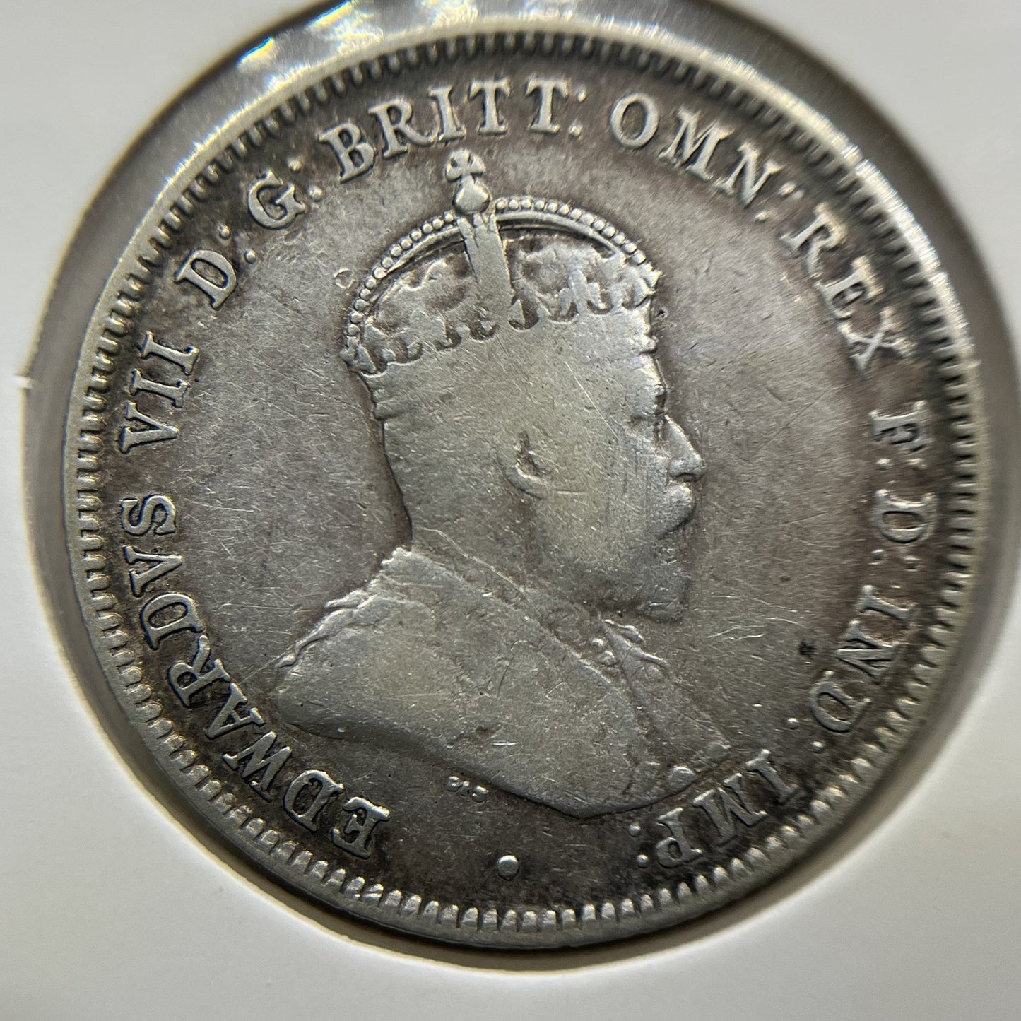 1910 Shilling Coin - Very Fine - Edward VII Silver Predecimal First Year