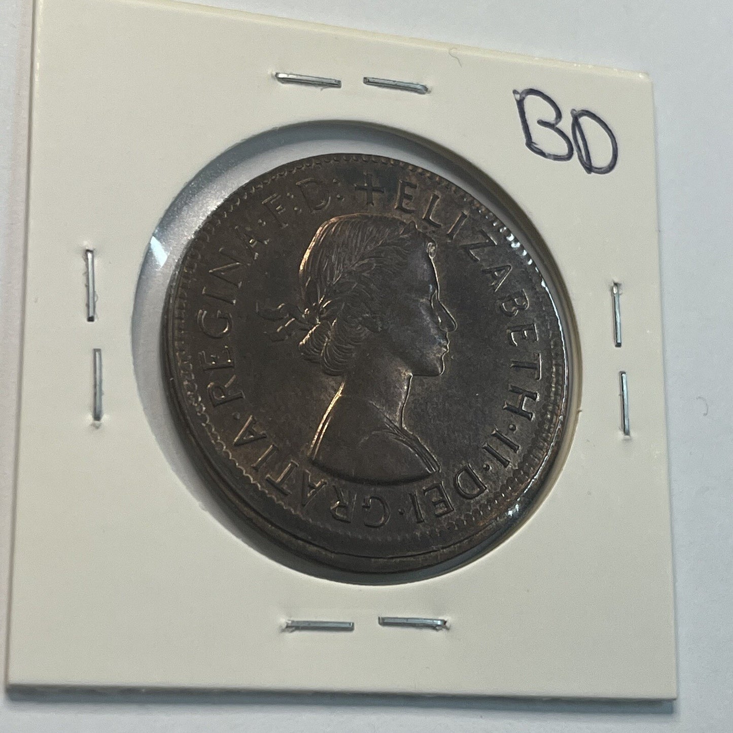 1964 Penny Coin - Struck Out of Collar Misstrike Error Lip - Scarce Predecimal
