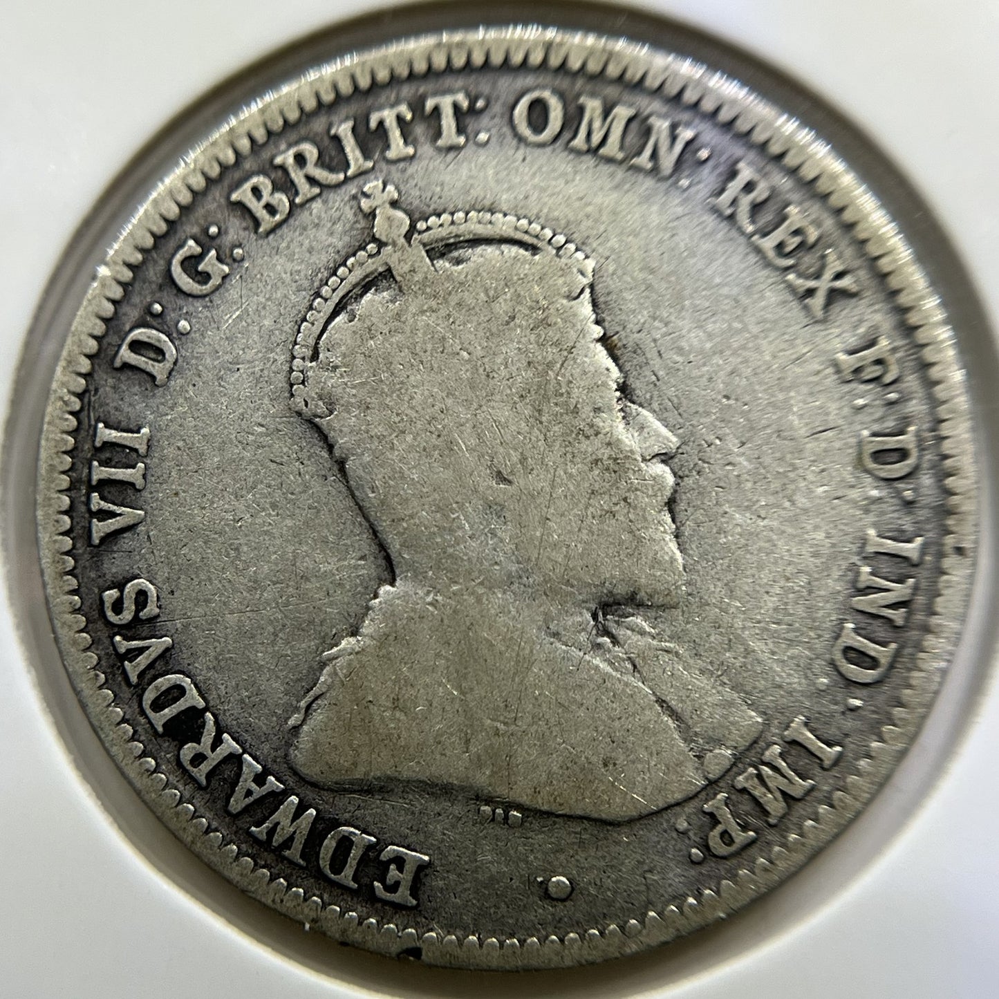 1910 Shilling Coin - Very Good - Edward VII Silver First Year