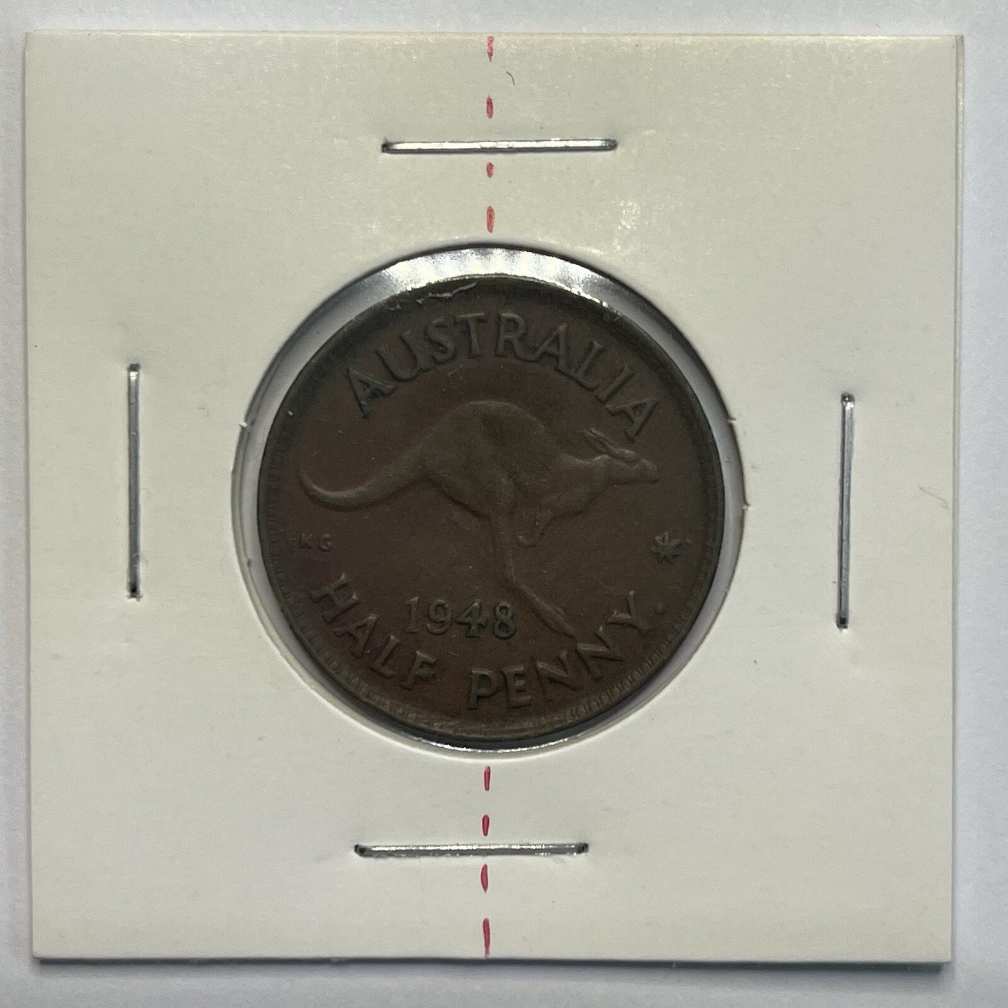 1948 Half Penny Coin - Rotation Upset Error Variety - Scarce Predecimal