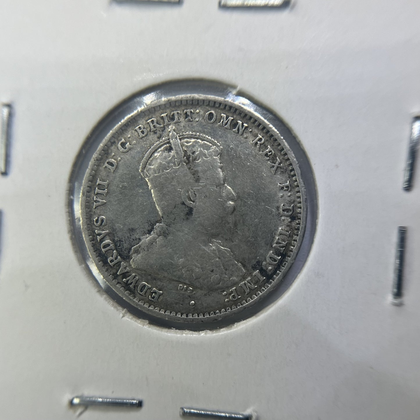 1910 Threepence Coin - Very Fine - Edward VII Silver Predecimal First Year
