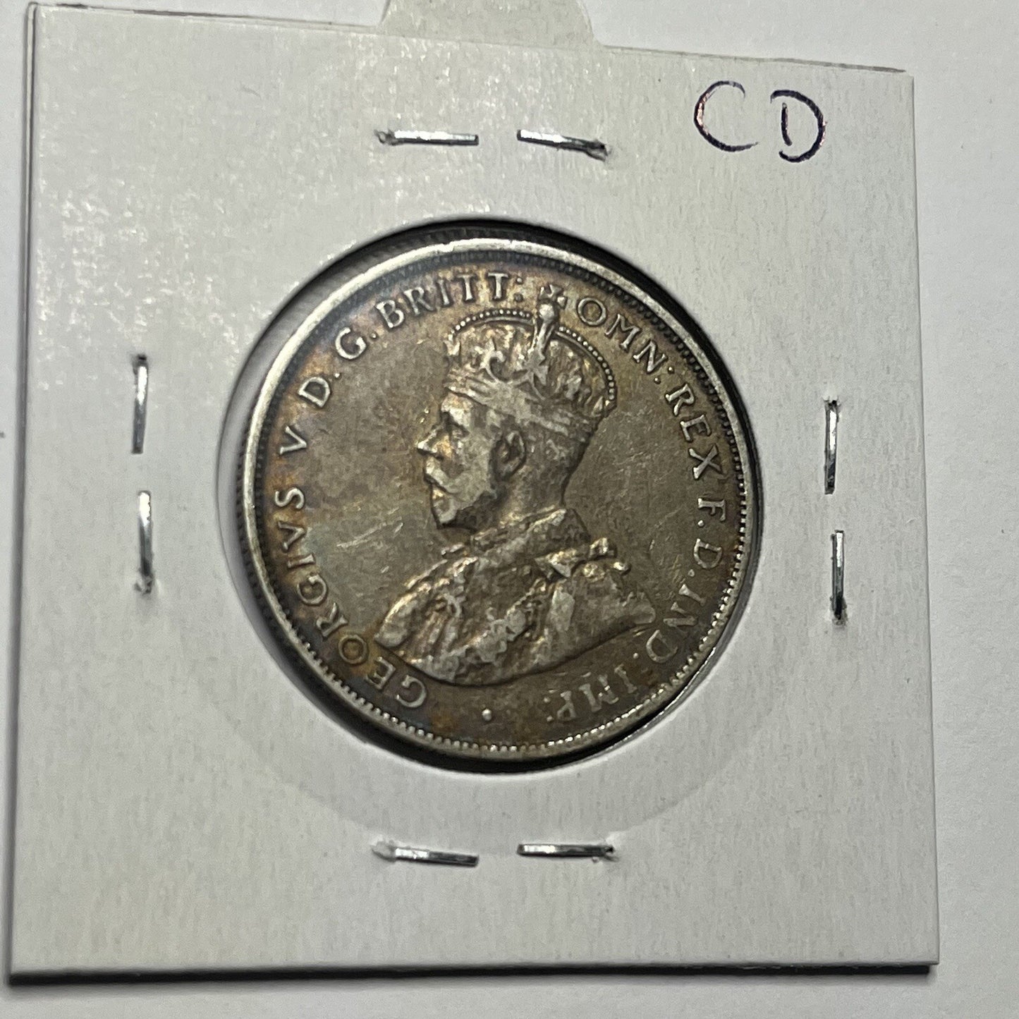 1921 Florin Coin - Die Fill Error "191?" - almost Very Fine - Good Date Silver