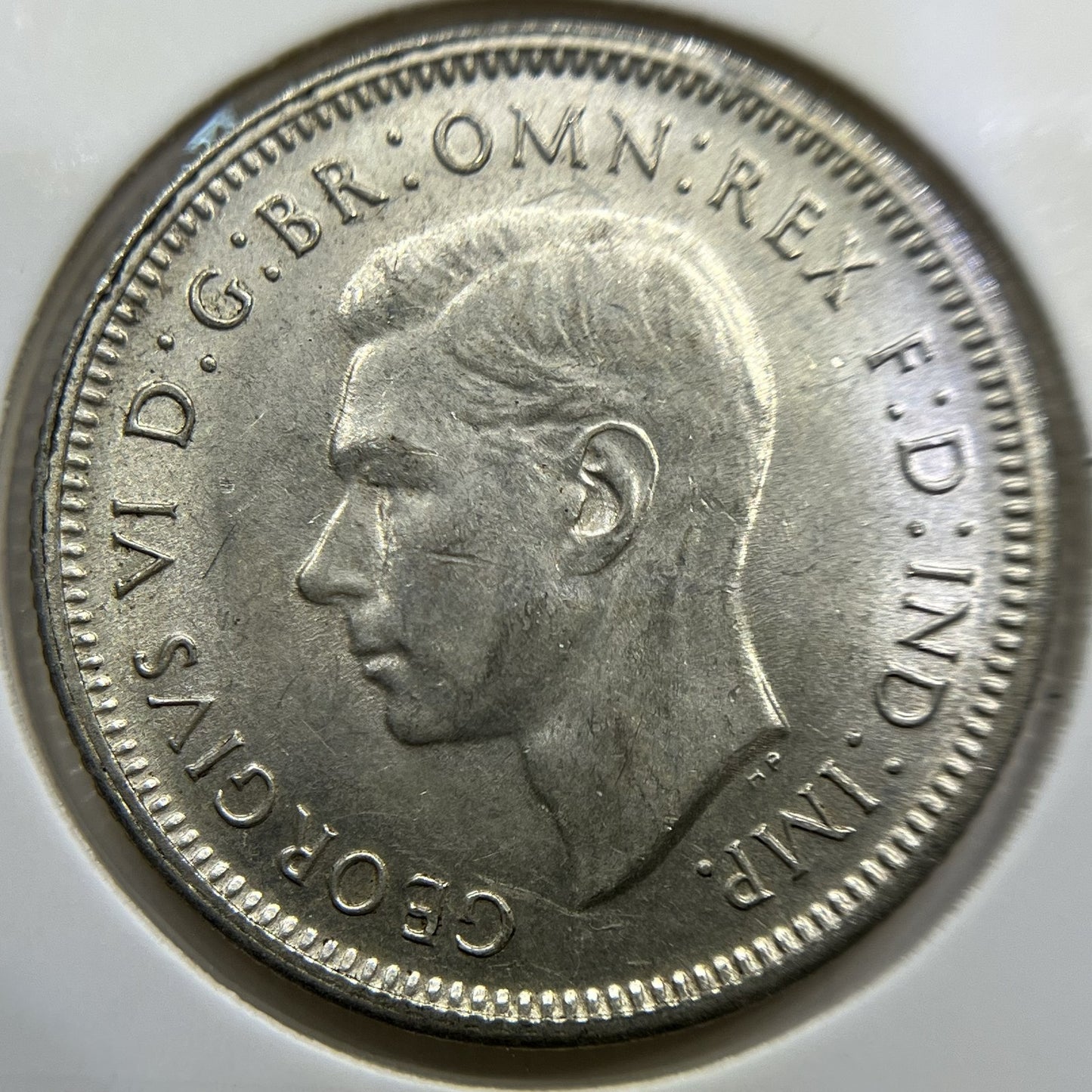 1943 s Shilling Coin - about Uncirculated - George V Silver Predecimal