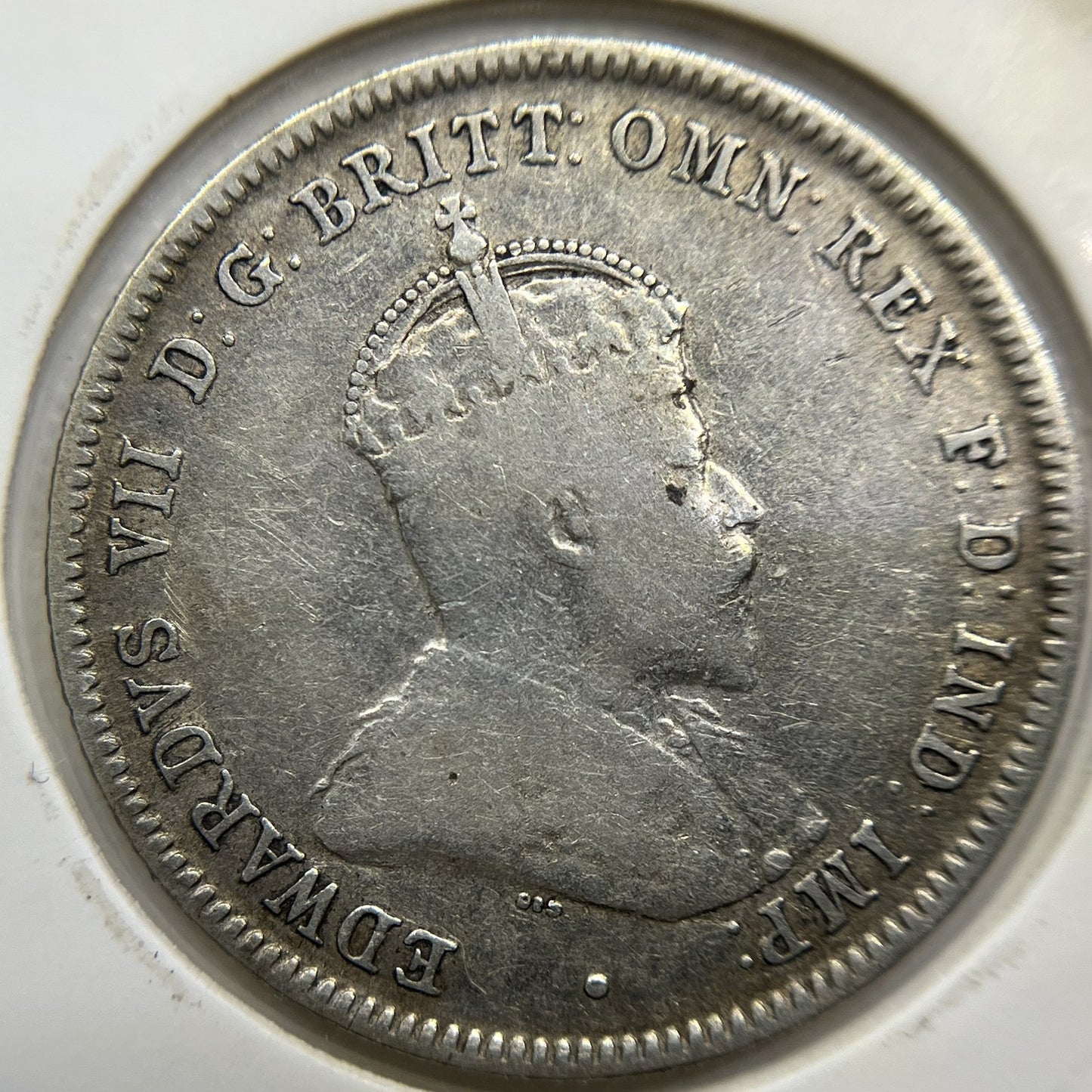 1910 Shilling Coin - Very Fine - Edward VII Silver Predecimal First Year