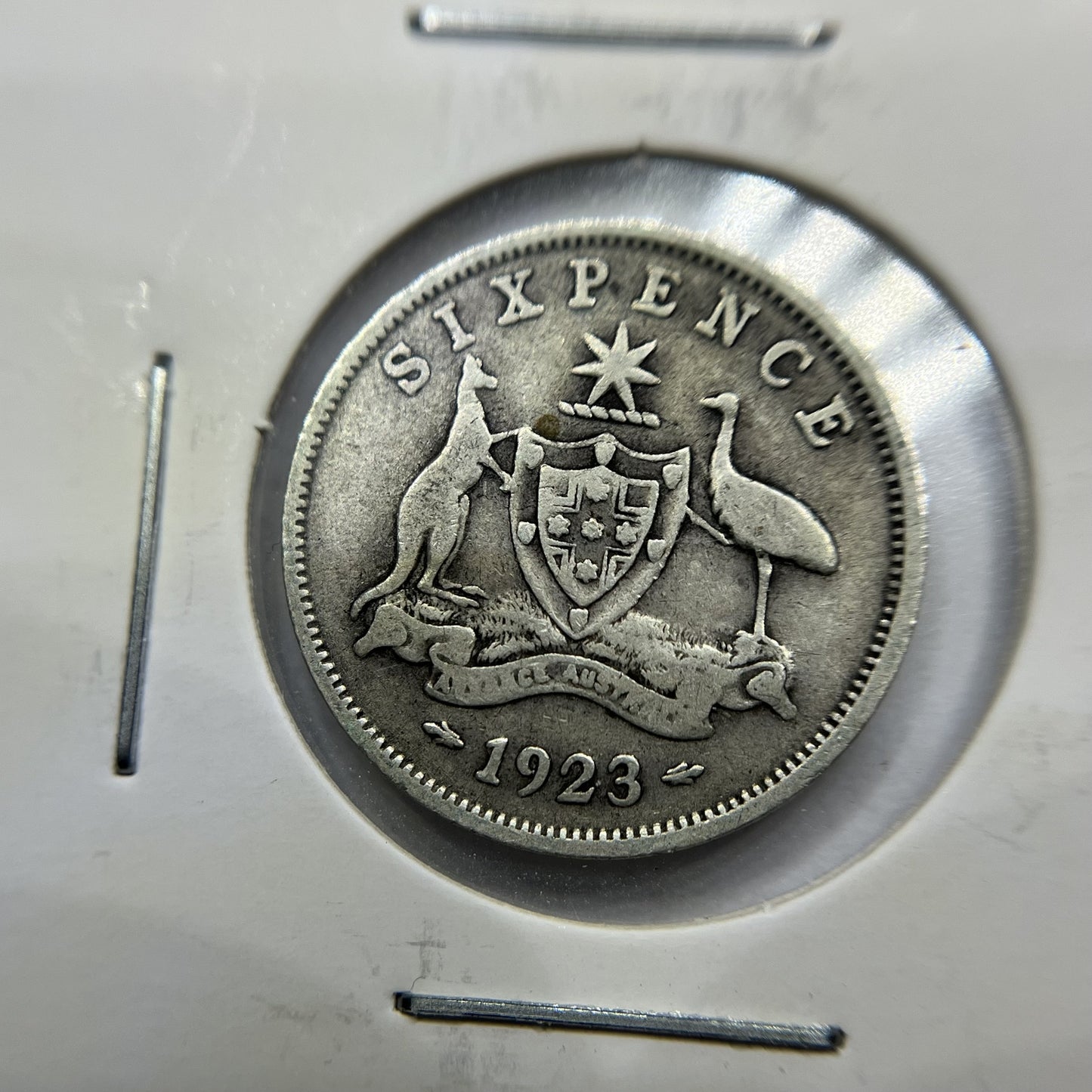 1923 Sixpence Coin - Fine - George V Silver Predecimal Australian
