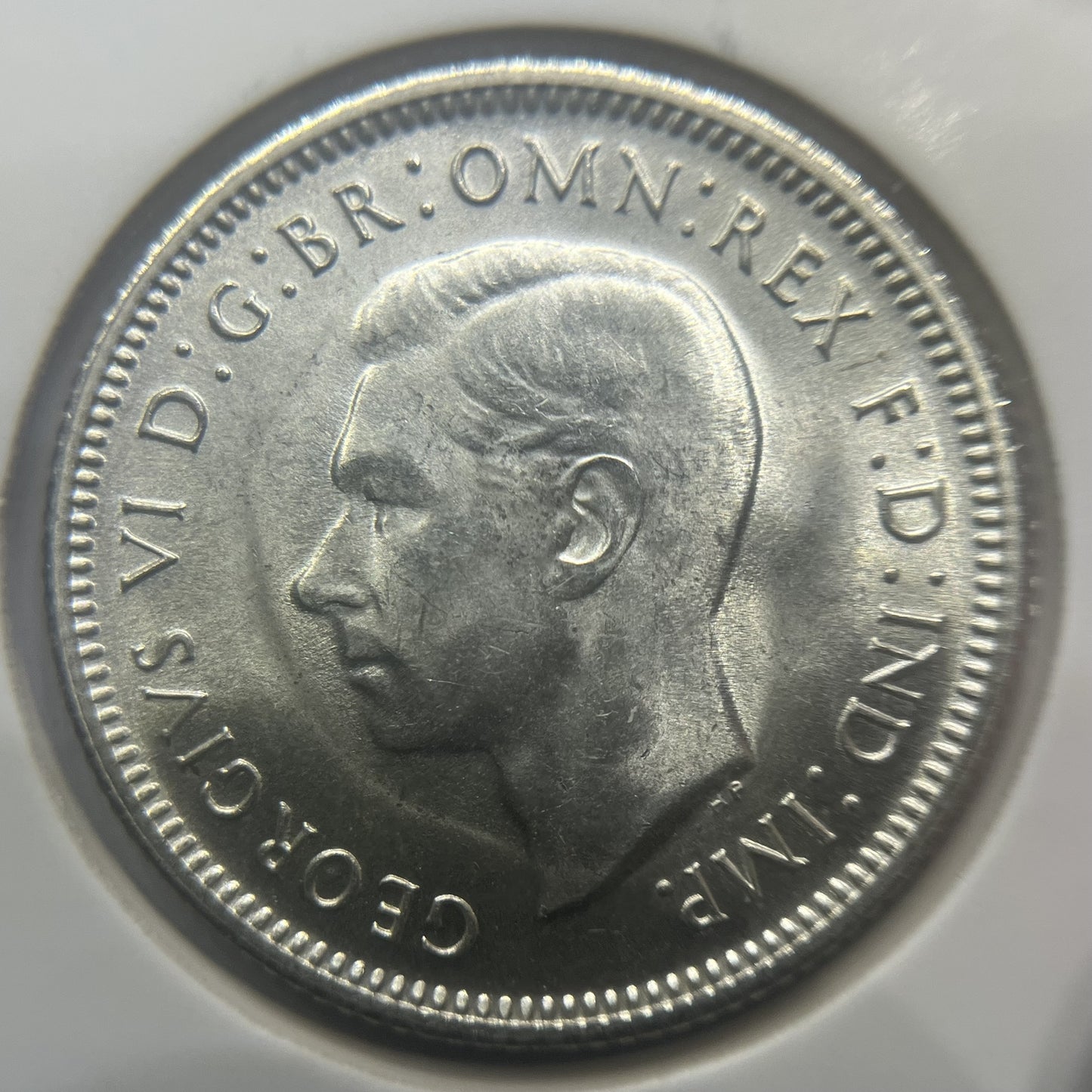 1943 s Shilling Coin - Choice Uncirculated Lustre - George VI Silver Predecimal