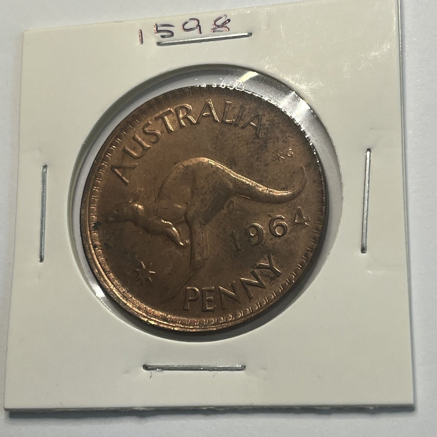 1964 Penny Coin - Struck Out of Collar Misstrike Error Lip - Scarce Predecimal
