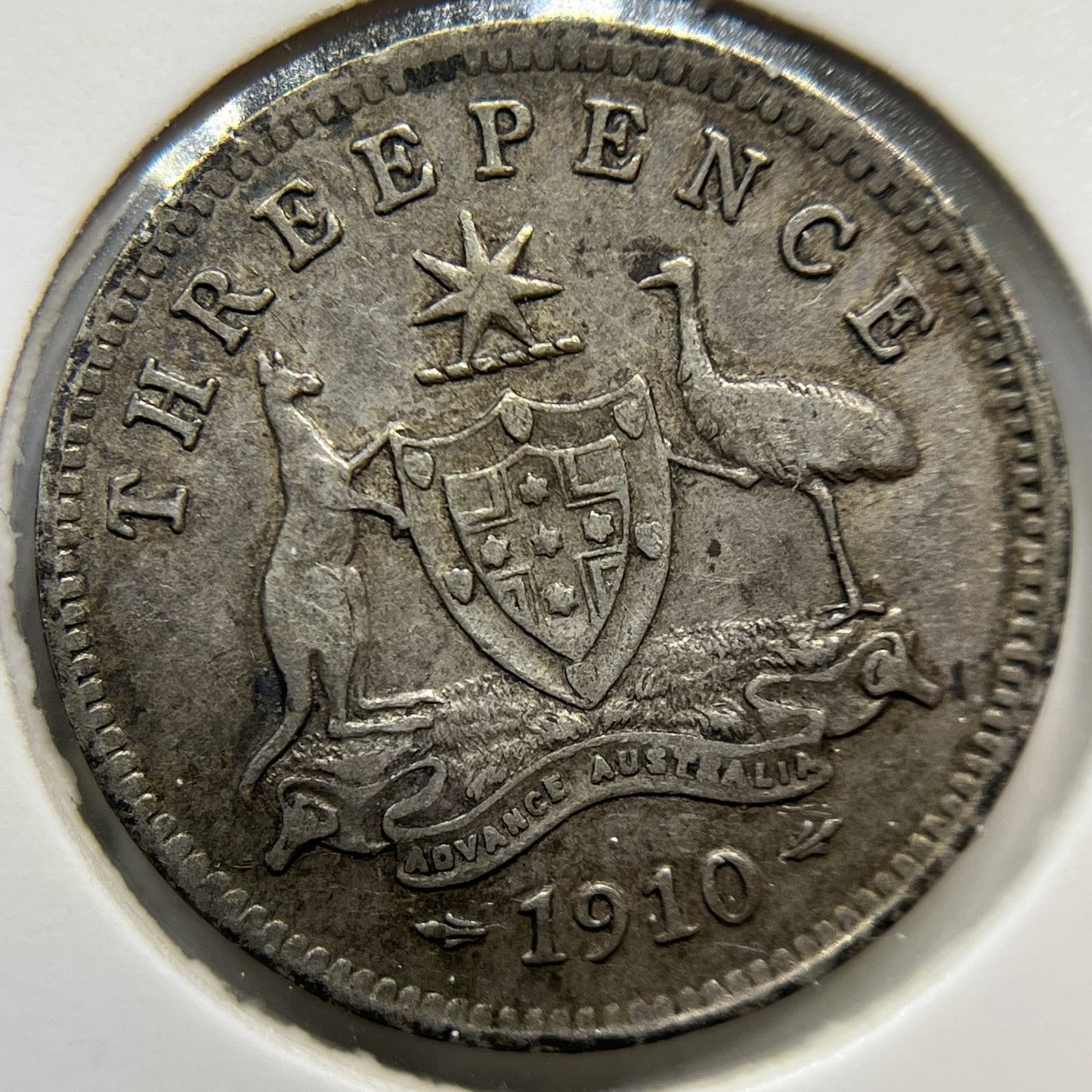 1910 Threepence Coin - Very Fine - Silver Edward VI First Year of Issue