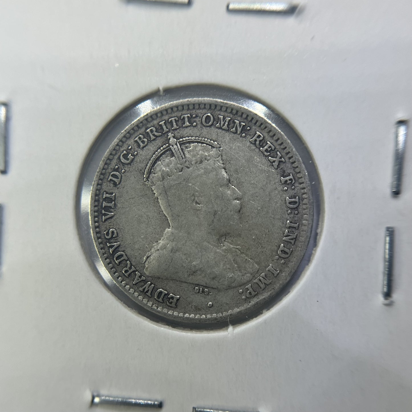 1910 Threepence Coin - Very Fine - Edward VII Silver Predecimal First Year