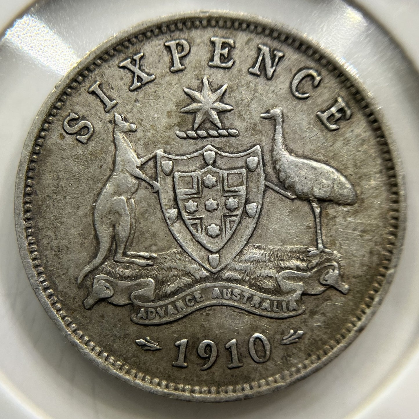 1910 Sixpence Coin - Very Fine - Silver Edward VII
