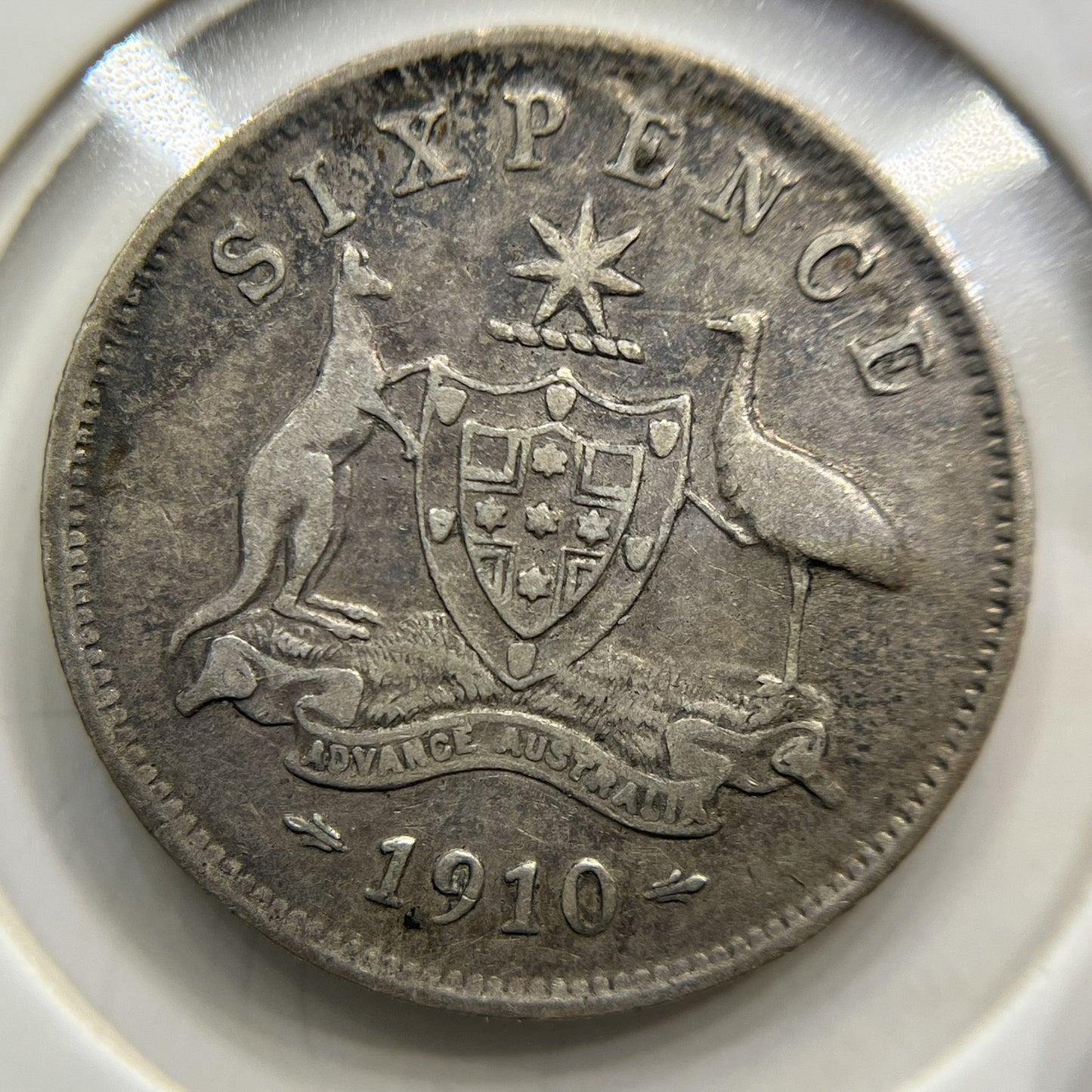 1910 Sixpence Coin - almost Very Fine - Silver Edward VII