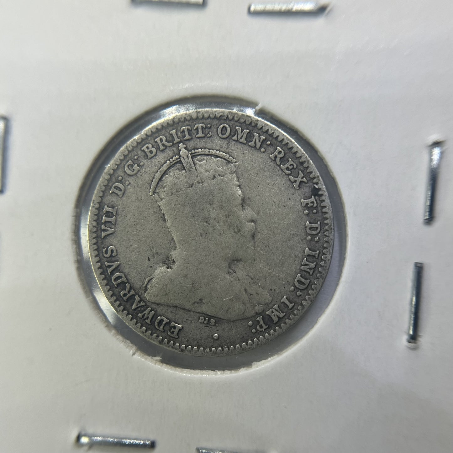 1910 Threepence Coin - Very Fine - Edward VII Silver Predecimal First Year