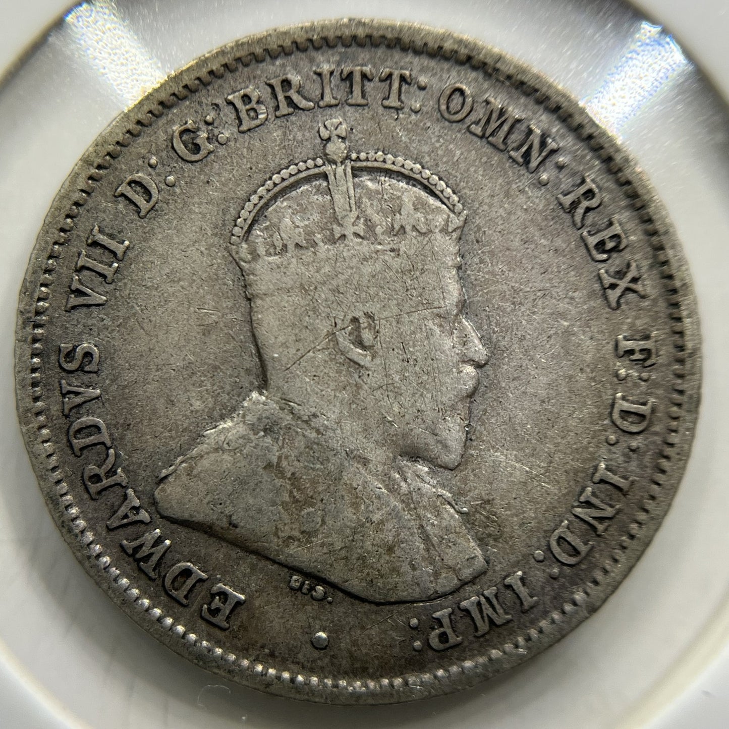 1910 Sixpence Coin - almost Very Fine - Silver Edward VII