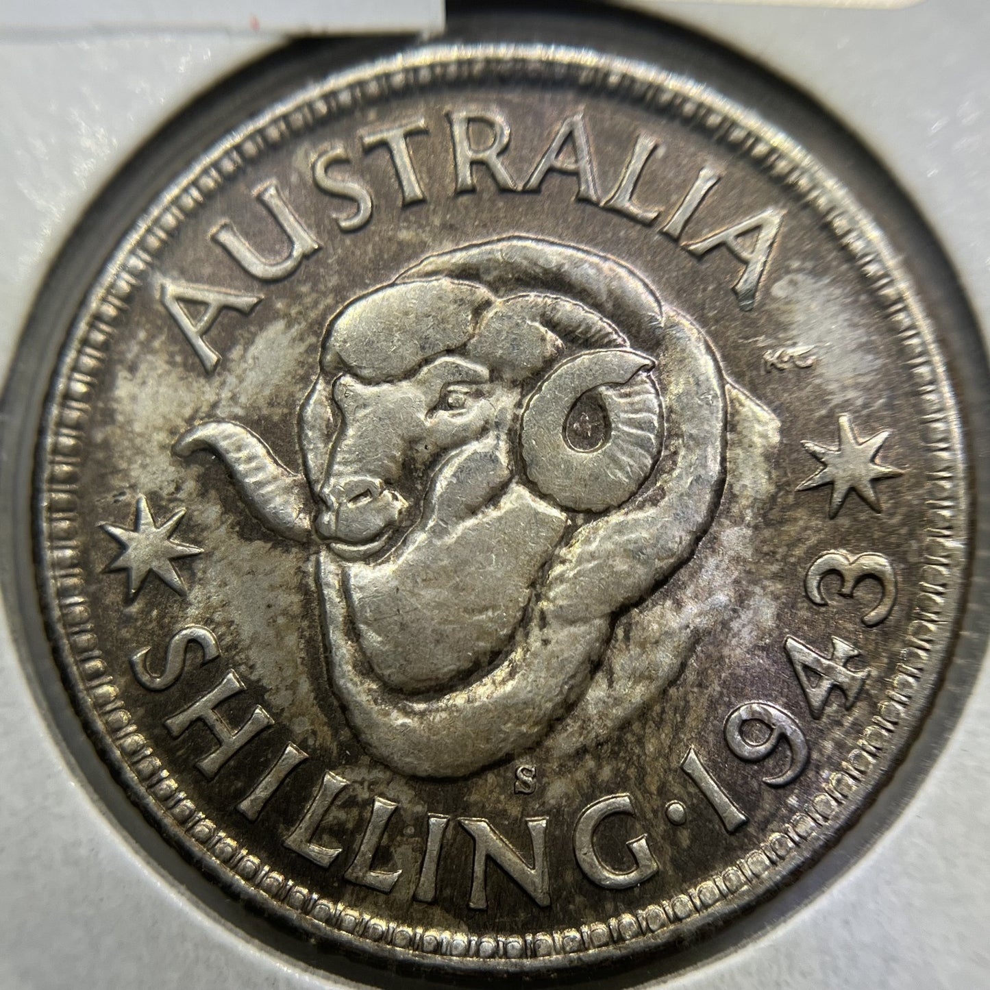 1943 s Shilling Coin - Choice Uncirculated Lustre - George VI Silver Predecimal