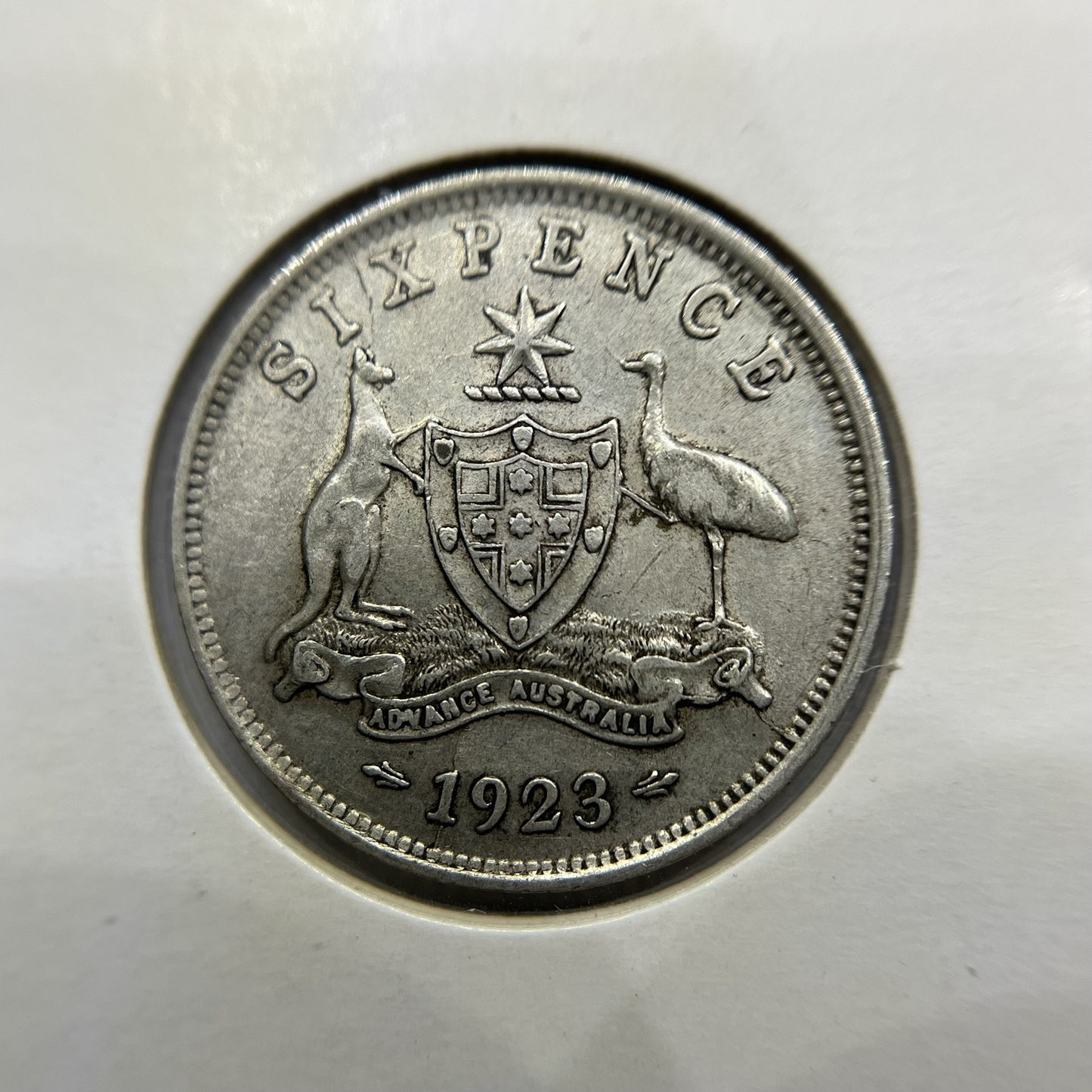 1923 Sixpence Coin - good Very Fine - George V Silver Predecimal