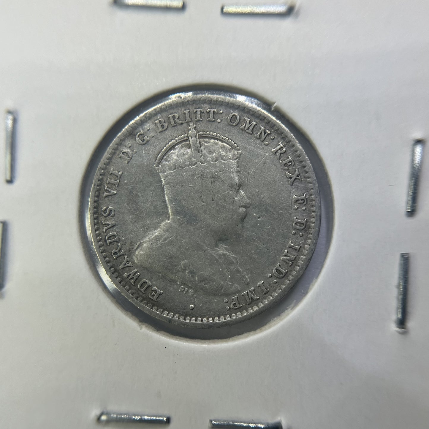 1910 Threepence Coin - Very Fine - Edward VII Silver Predecimal First Year