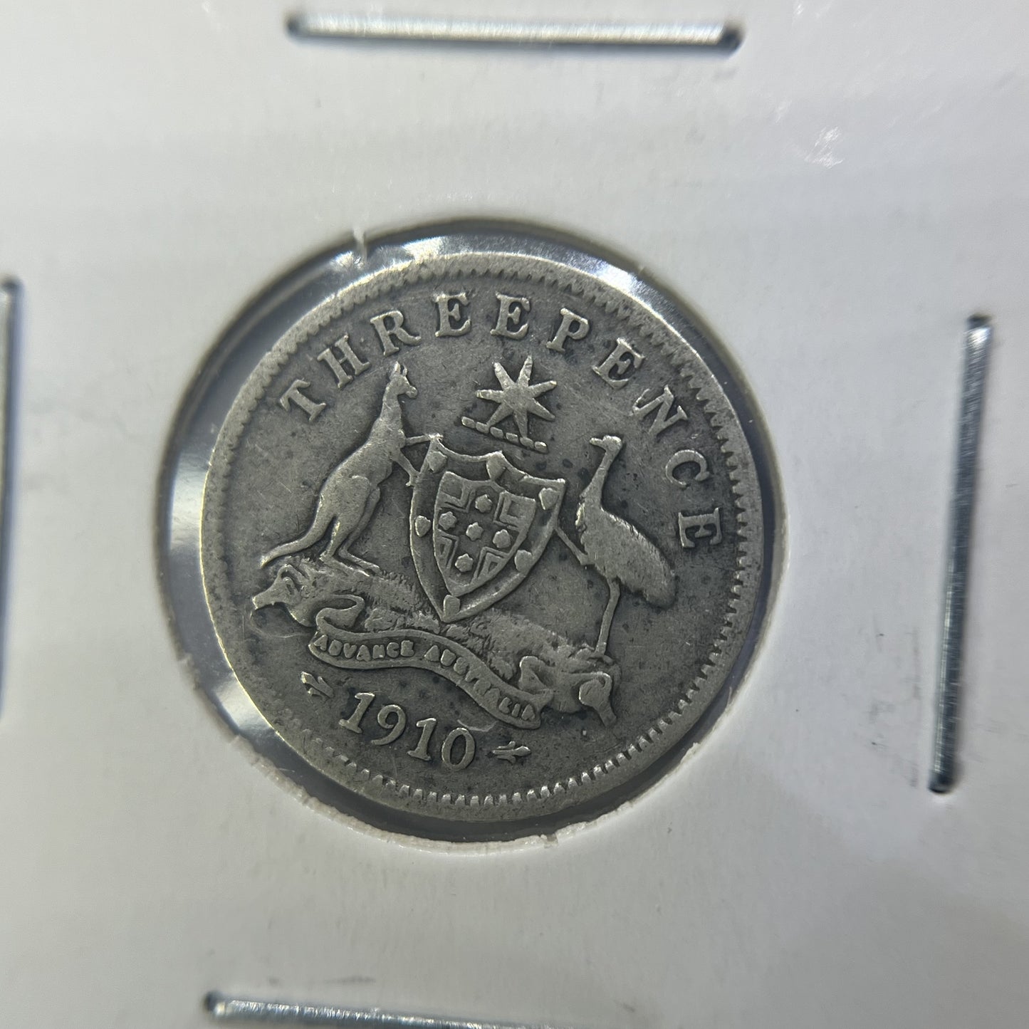 1910 Threepence Coin - Very Fine - Edward VII Silver Predecimal First Year