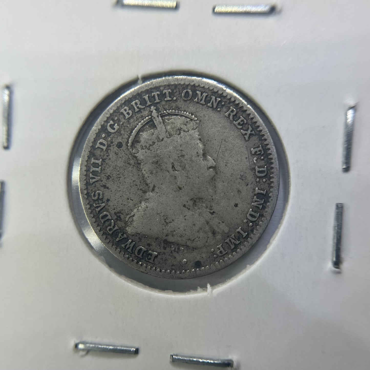 1910 Threepence Coin - Very Fine - Edward VII Silver Predecimal First Year
