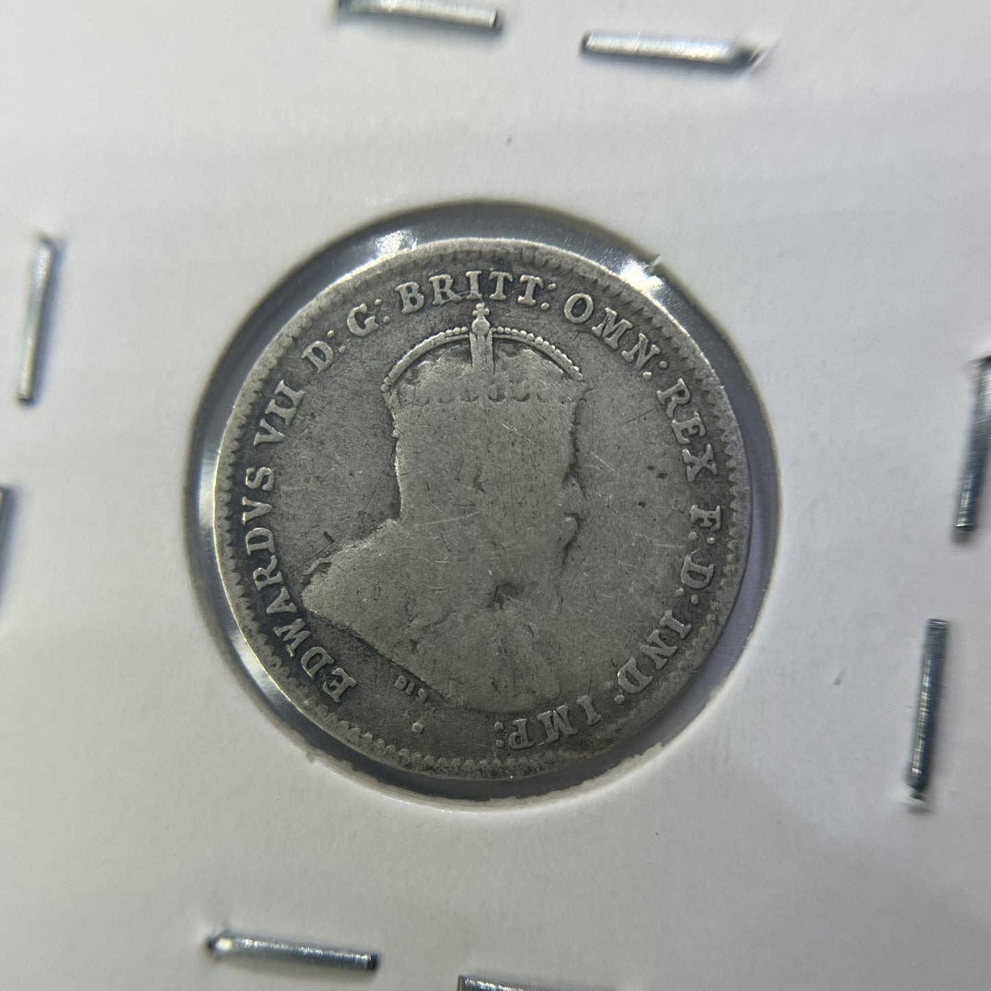 1910 Threepence Coin - Fine - Edward VII Silver Predecimal First Year