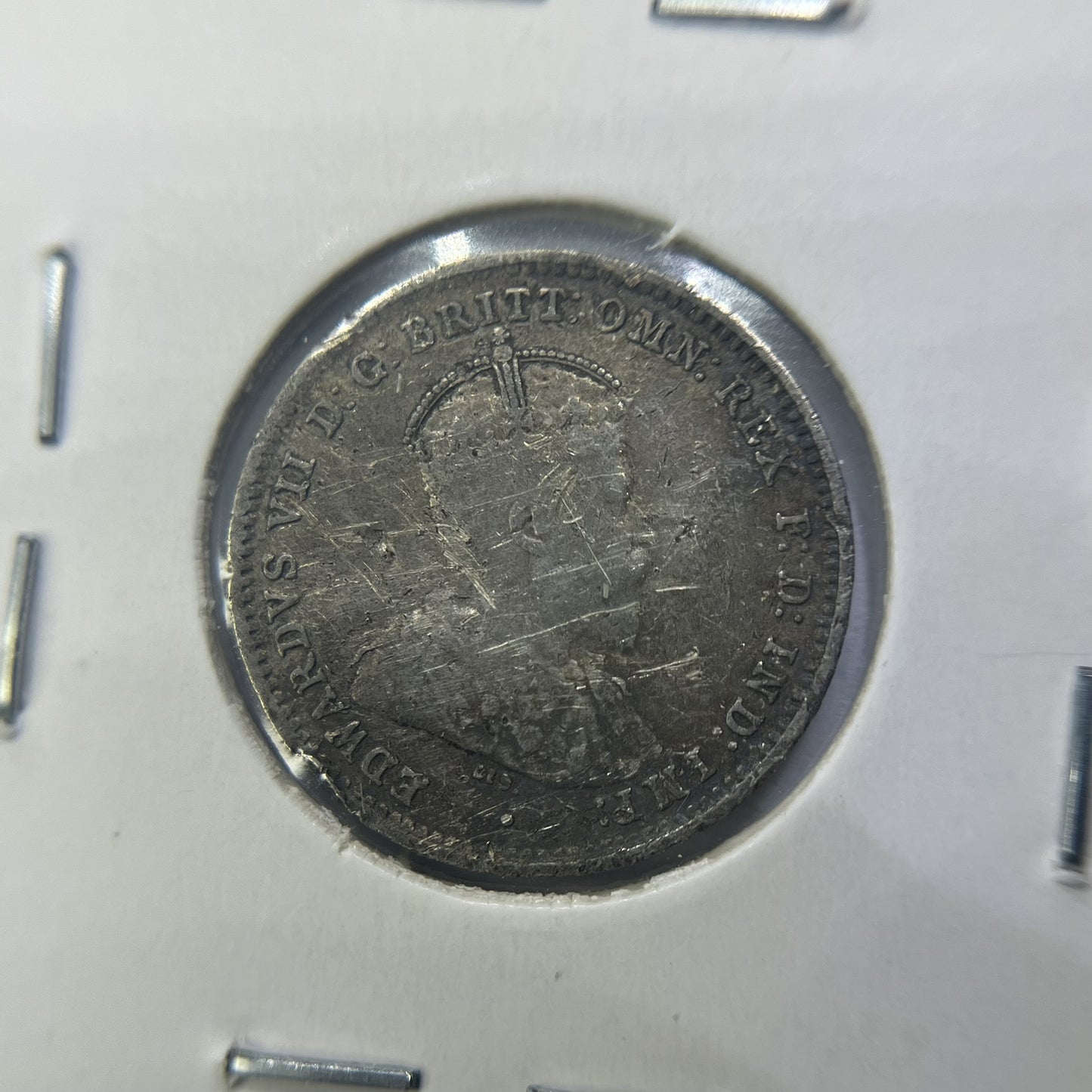 1910 Threepence Coin - almost Very Fine - Edward VII Silver Predecimal