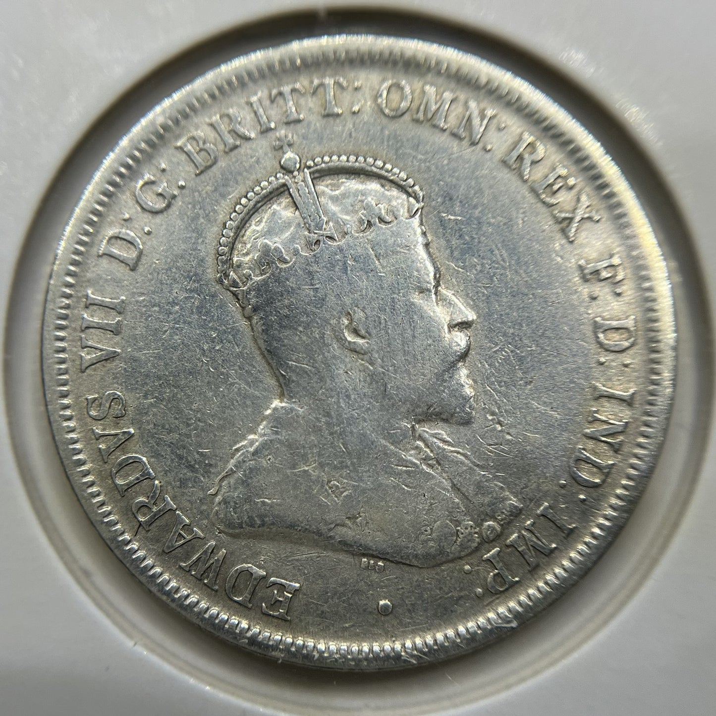 1910 Florin Coin - Very Fine - Edward VII Silver Predecimal First Year of Issue