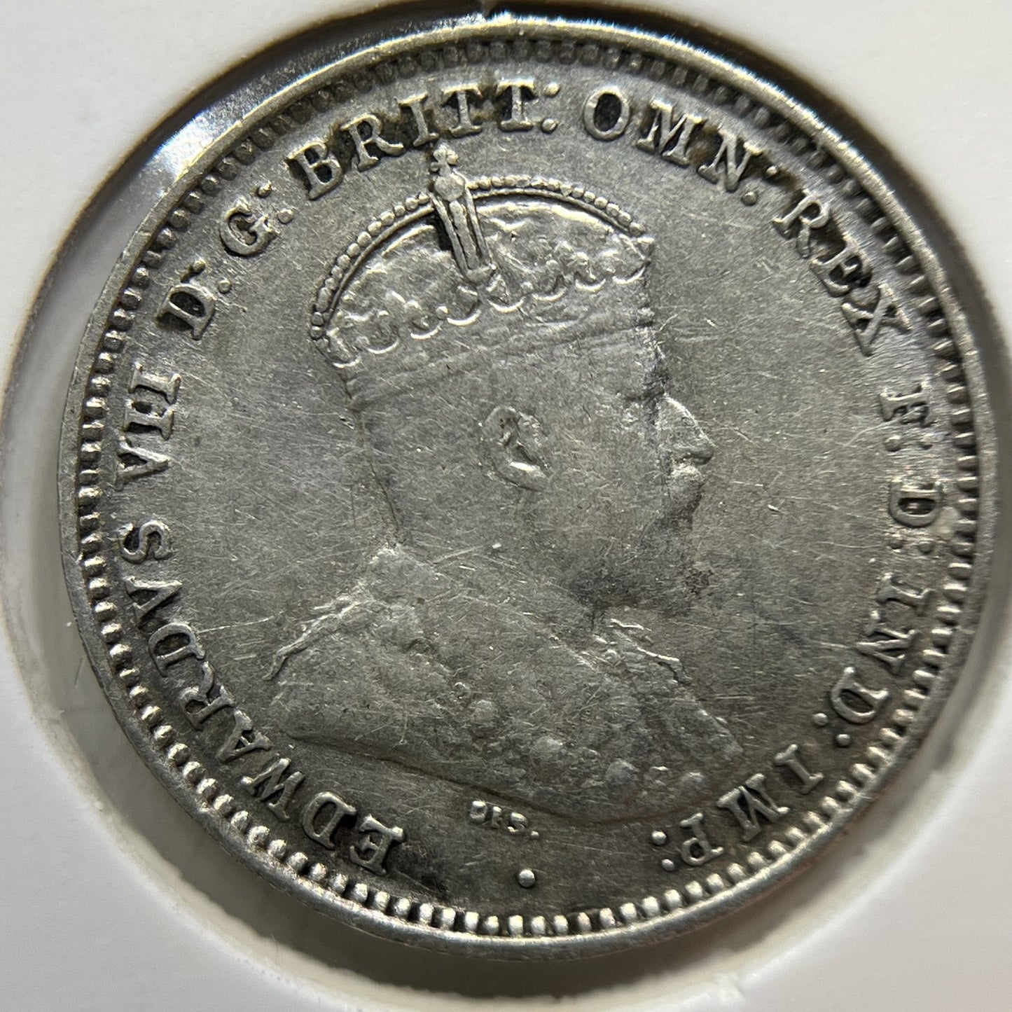 1910 Threepence Coin - good Very Fine - Silver Edward VI First Year of Issue